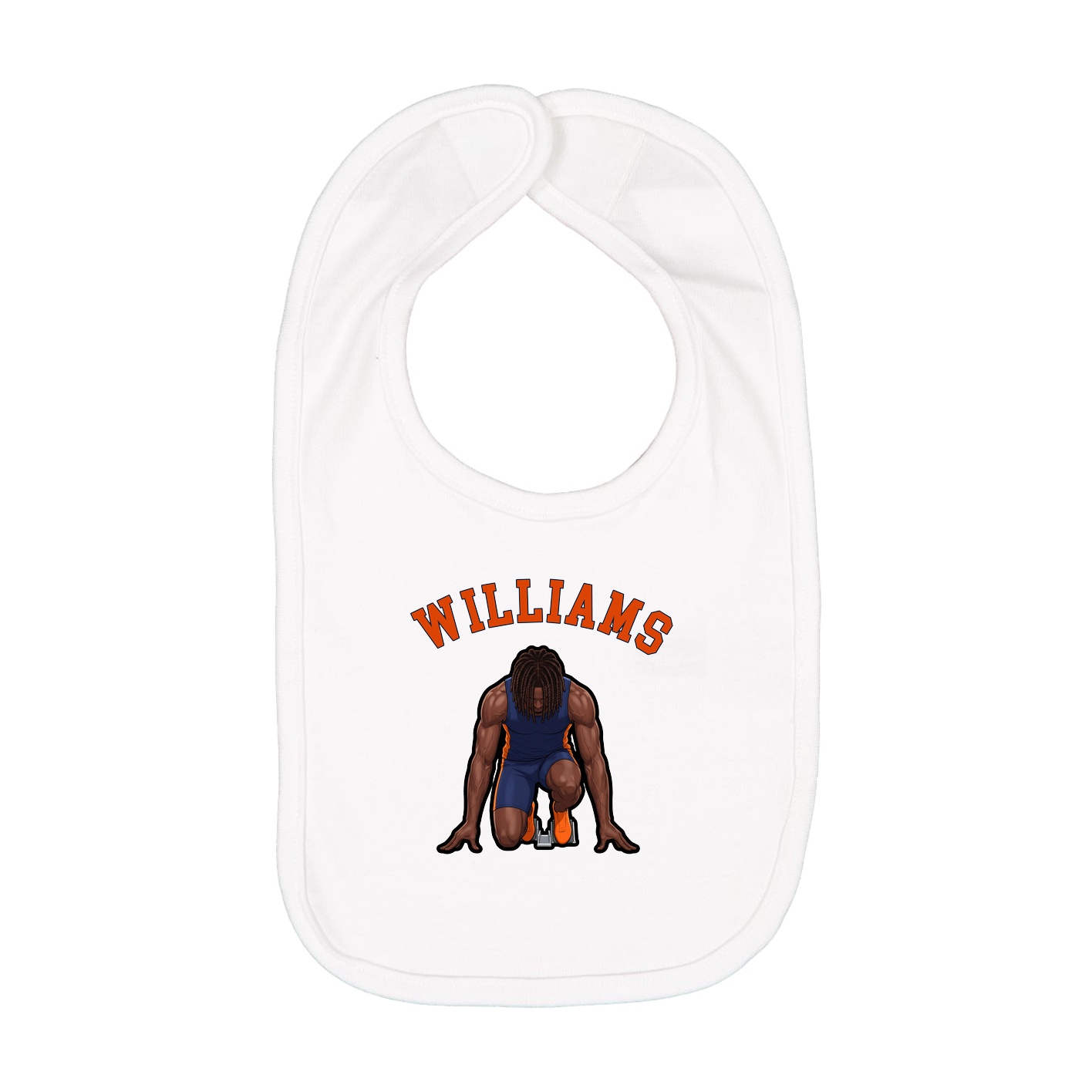 Infant Bib — Shirsey Arch in White