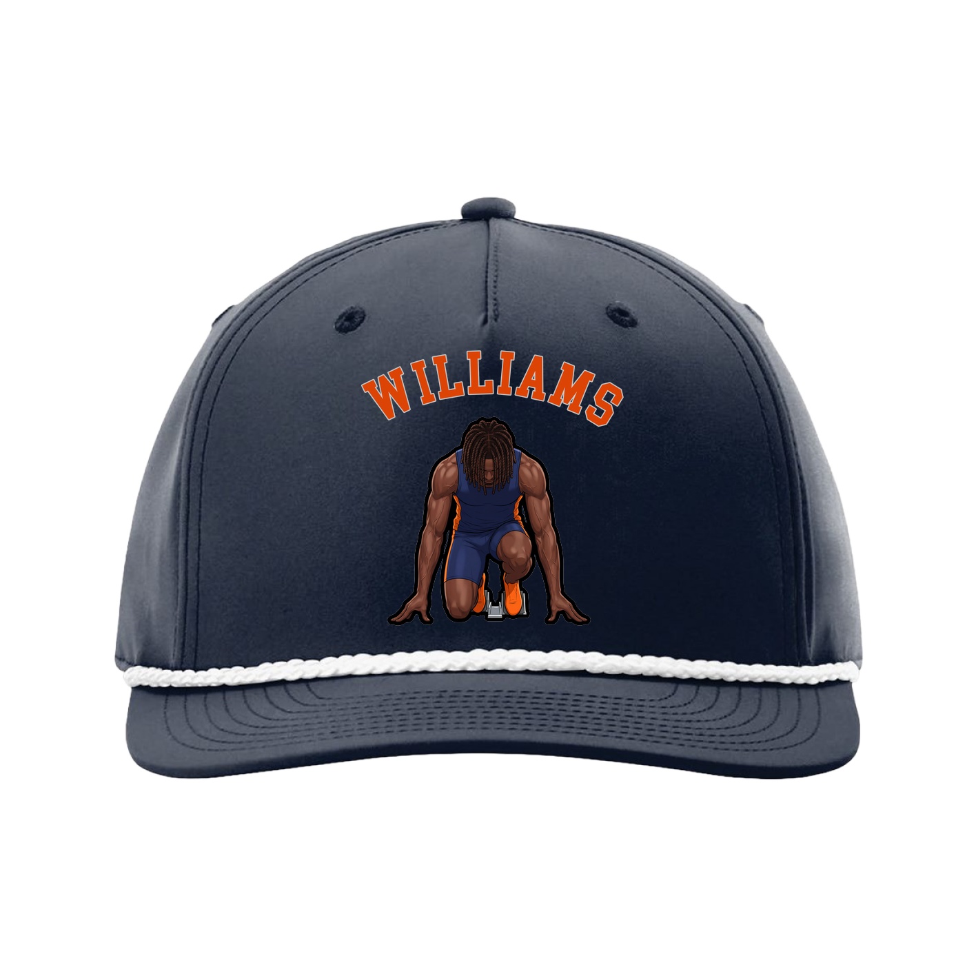 Five-Panel Classic Rope Cap — Shirsey Arch in Navy