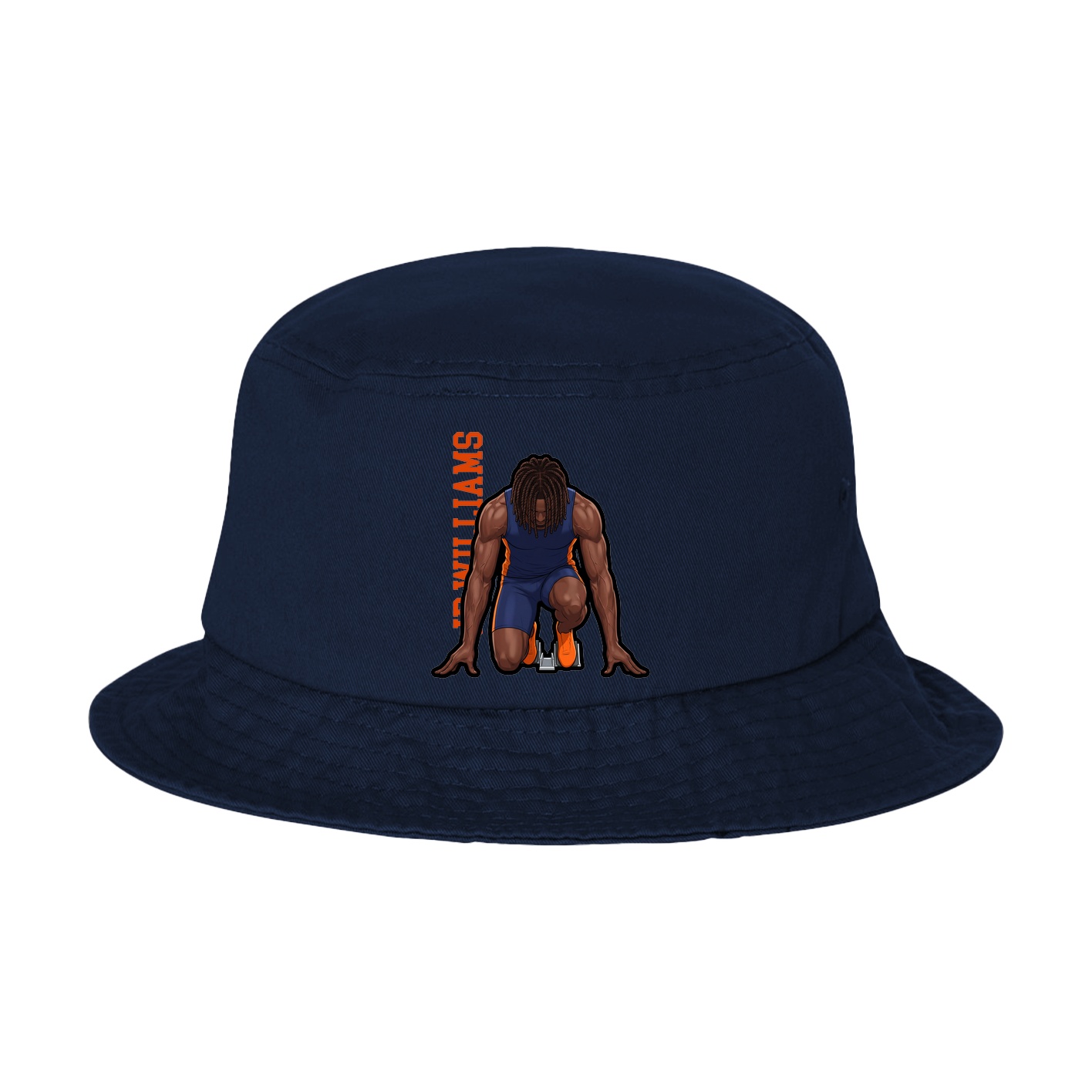Bucket Cap — Name Vertical in Navy
