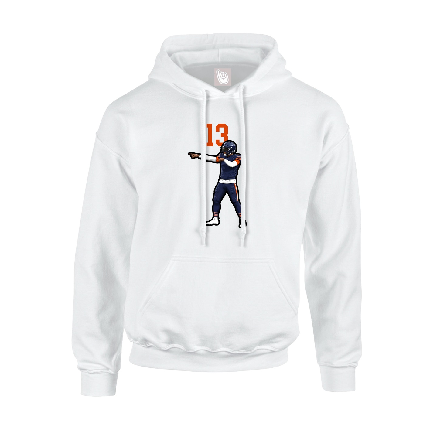 Youth Hoodie — Number Top in White