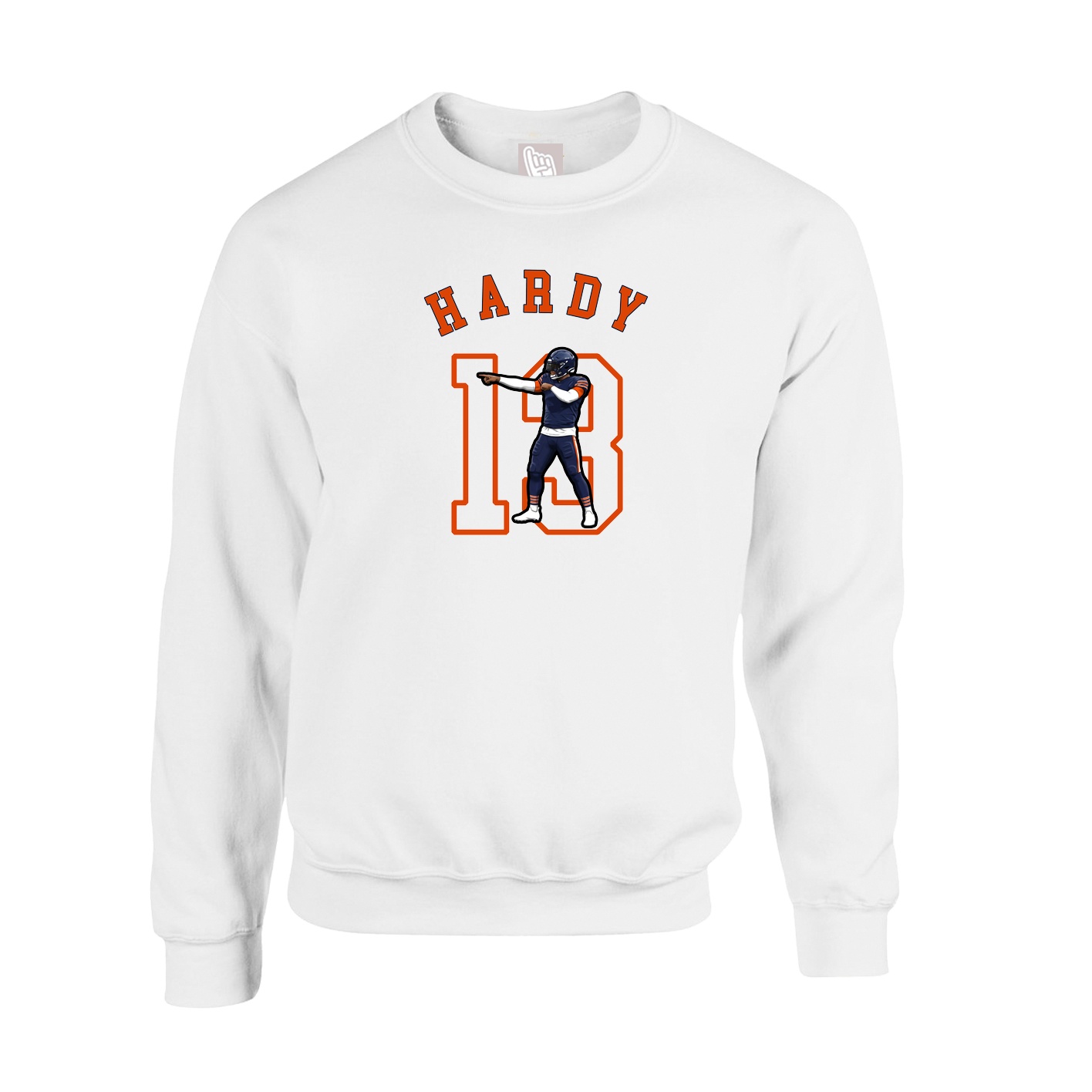 Fleece Crew — Shirsey Arch in White