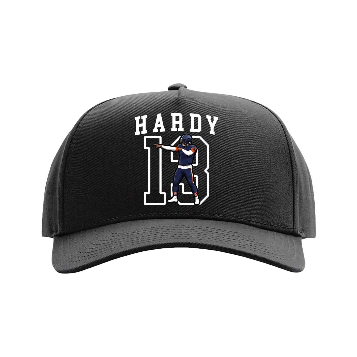 Full Fabric Five-Panel Champ Cap — Shirsey in Black
