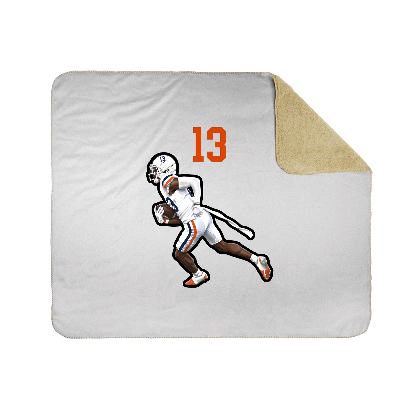 Throw Blanket — Number Top in White