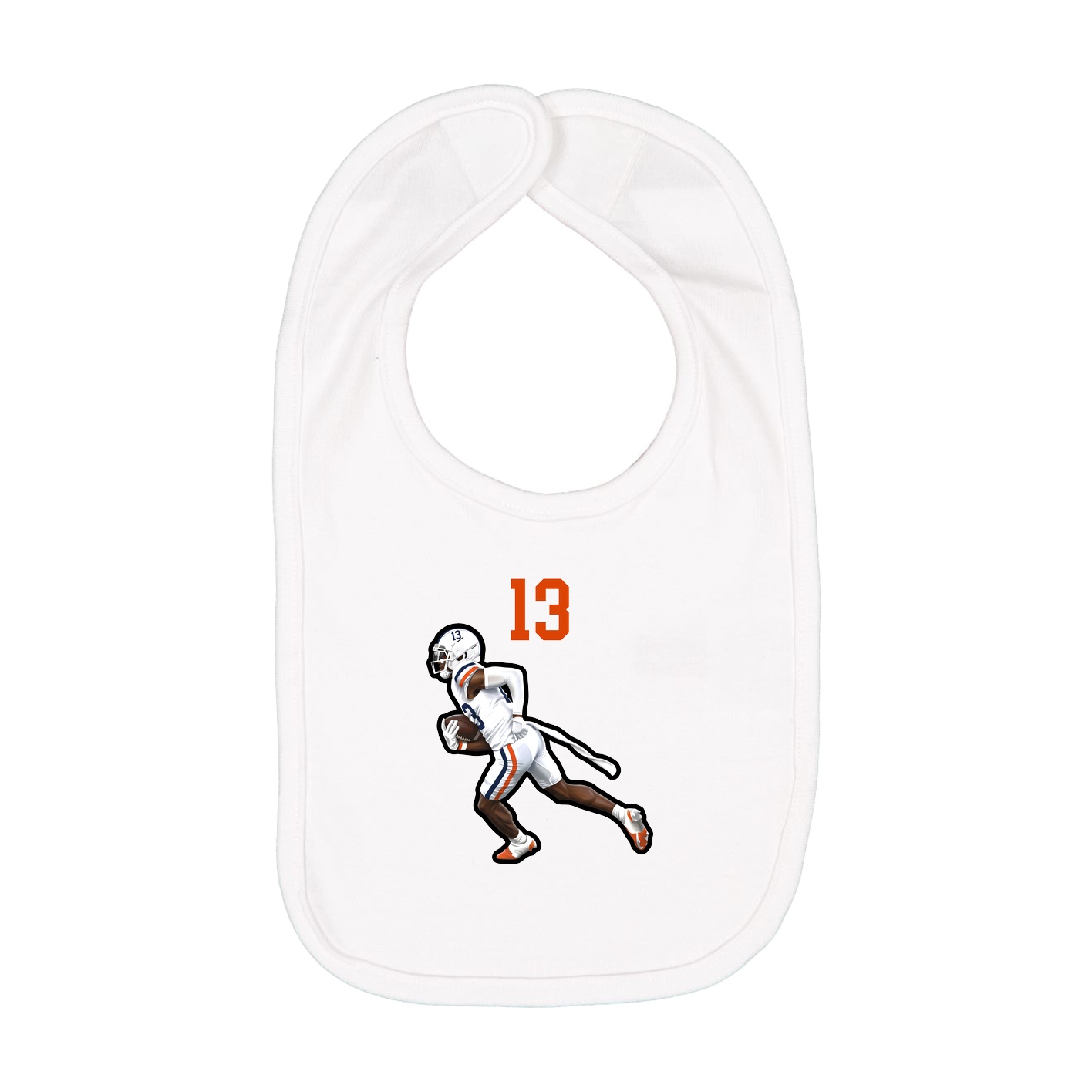 Infant Bib — Number Top in White