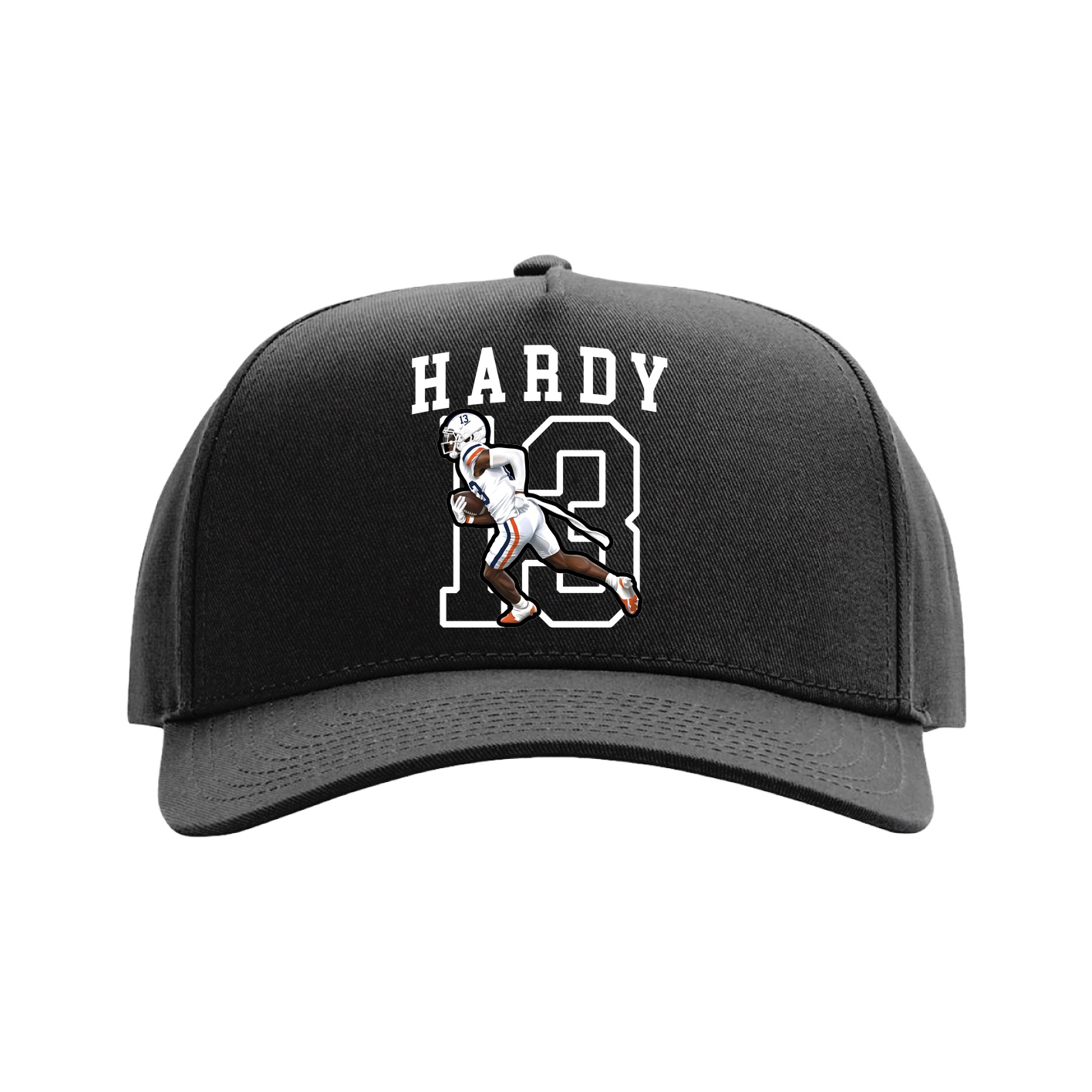 Full Fabric Five-Panel Champ Cap — Shirsey in Black