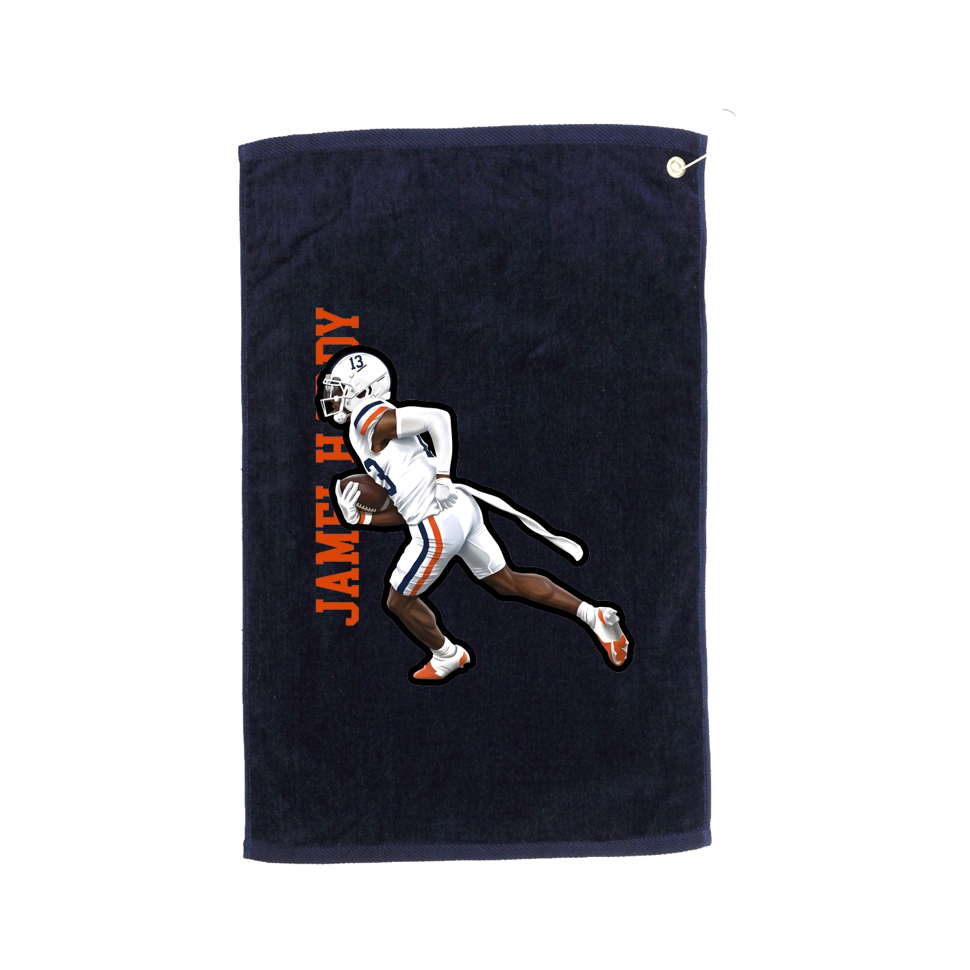Golf Towel — Name Vertical in Navy