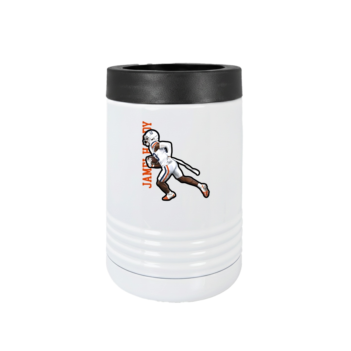 Beverage Holder — Name Vertical in White