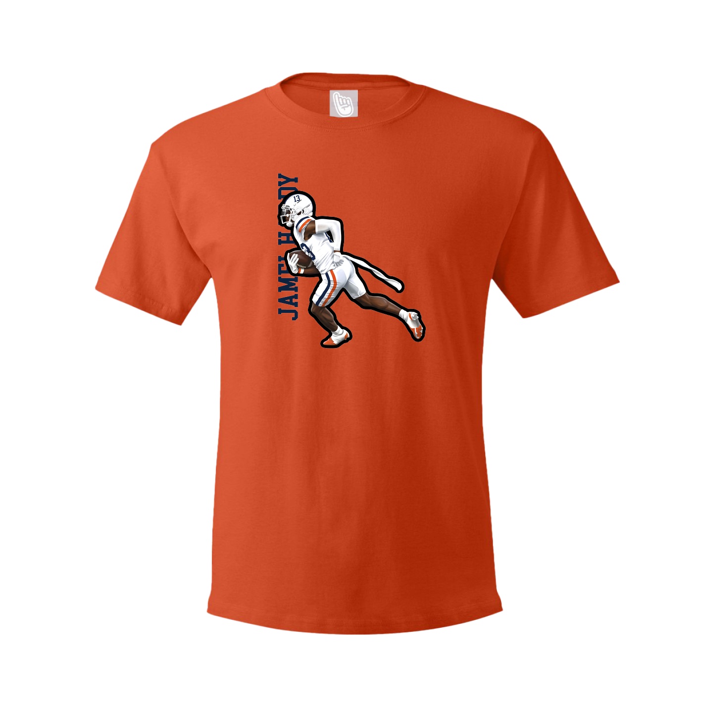 Tee — Name Vertical in Orange