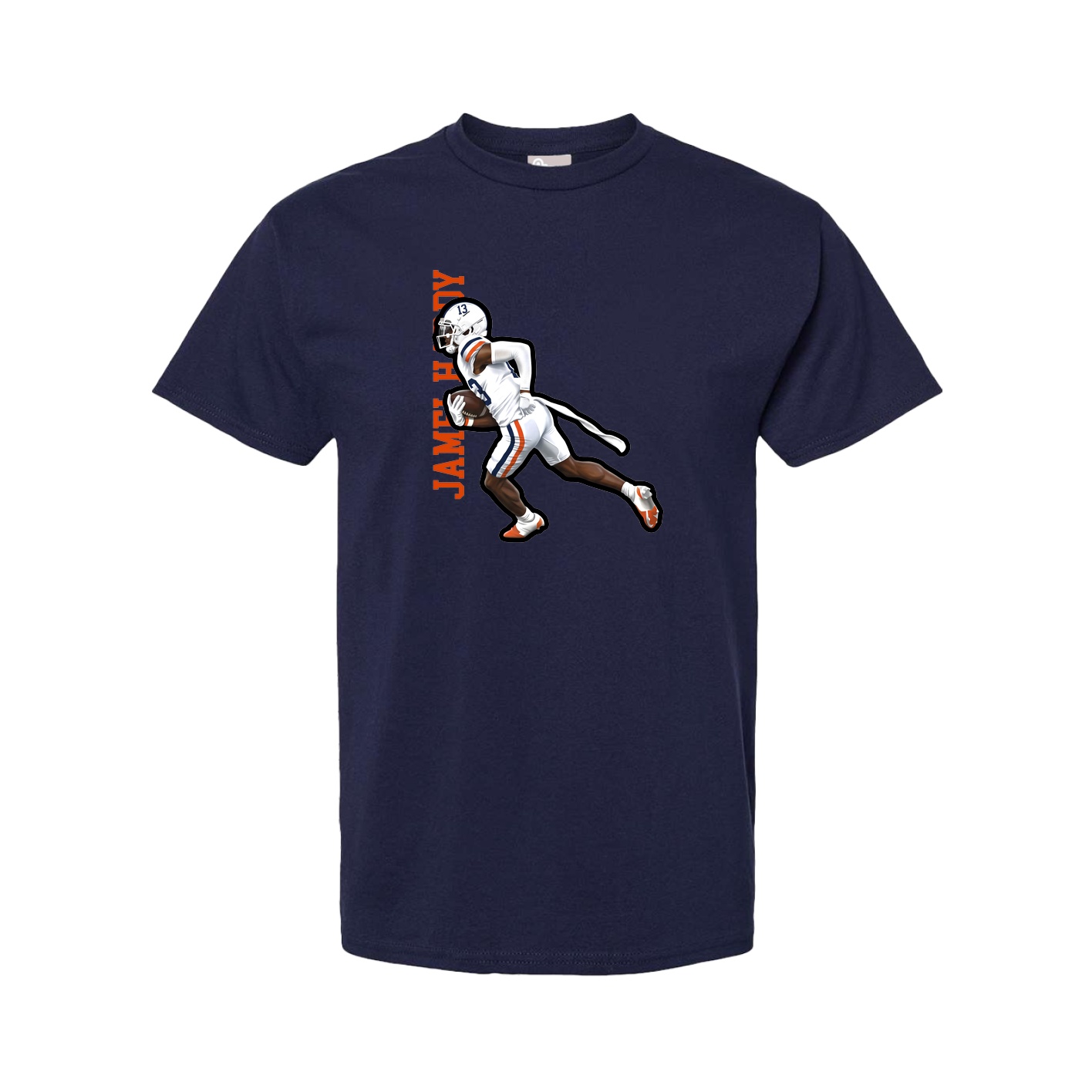 Youth Tee — Name Vertical in Navy