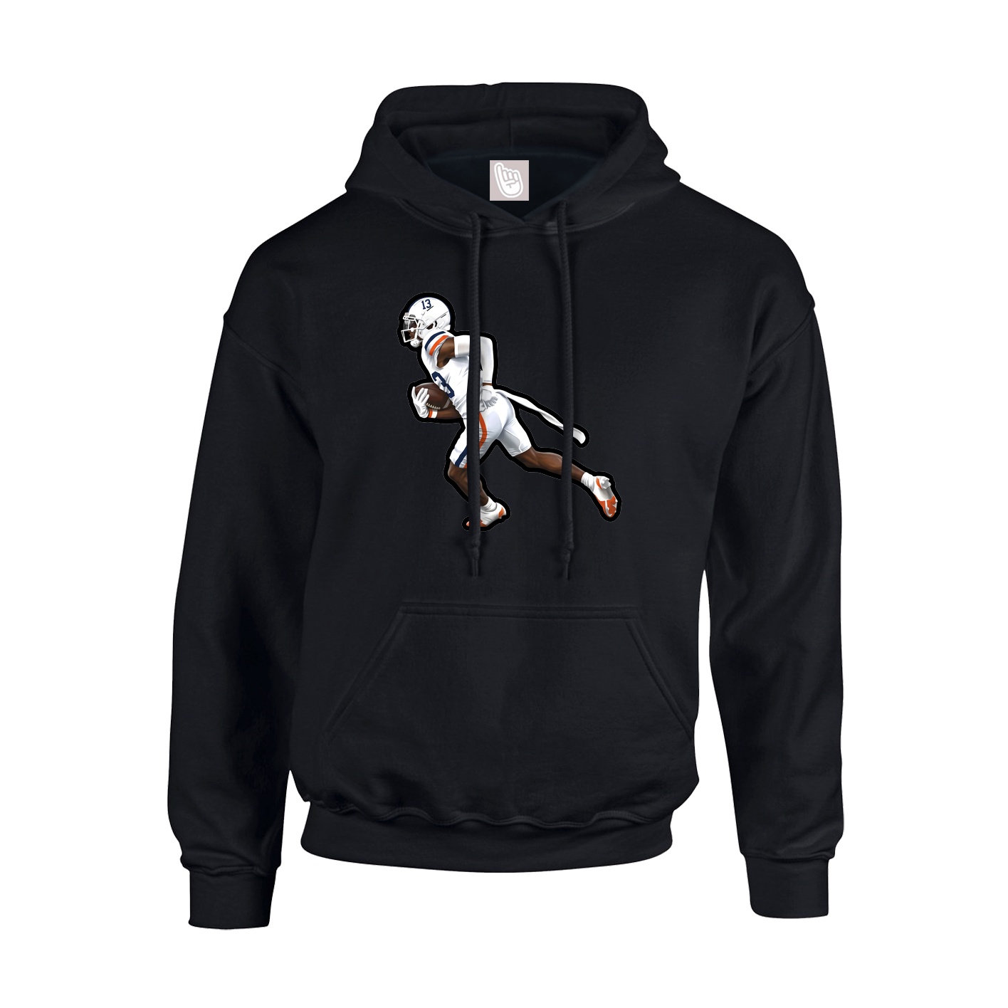 Youth Hoodie — Name Vertical in Black