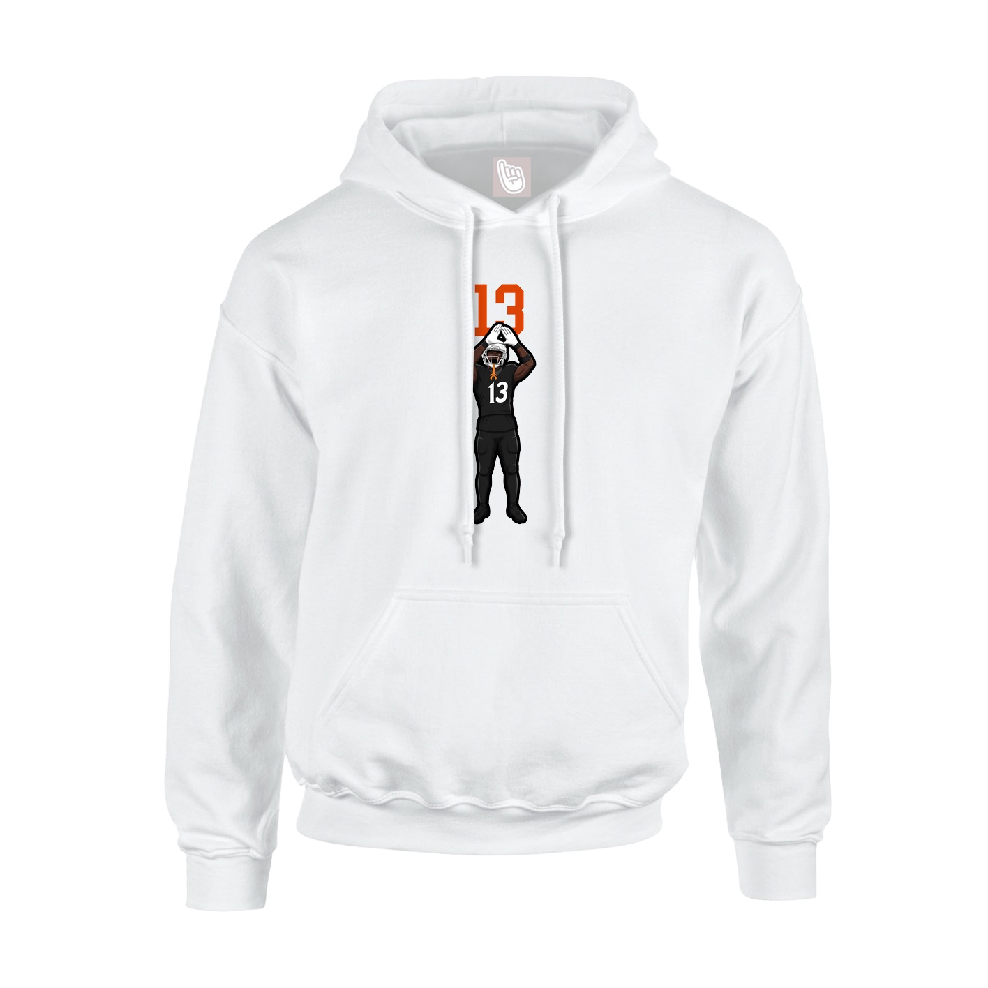 Hoodie — Number Top in White