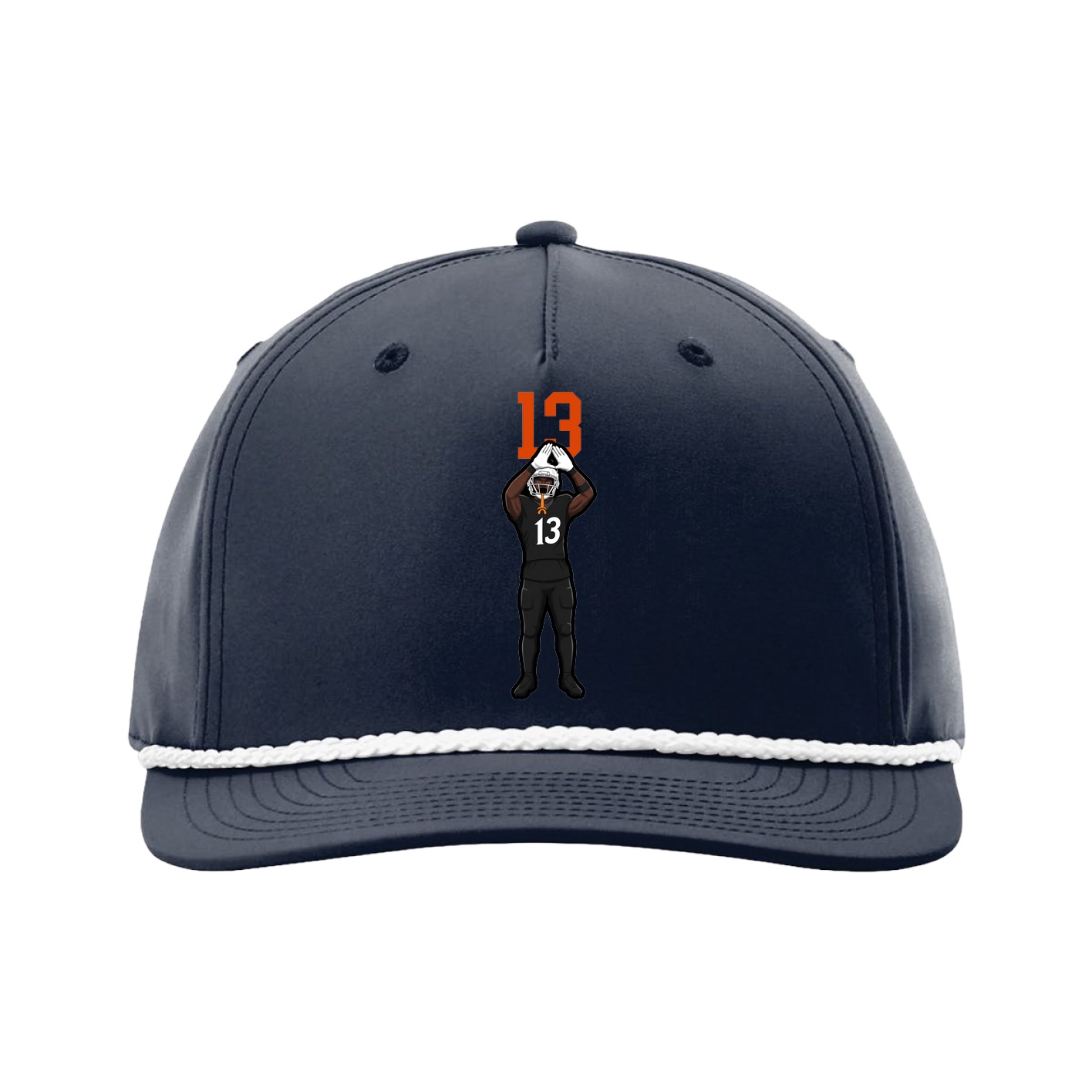 Five-Panel Classic Rope Cap — Number Top in Navy