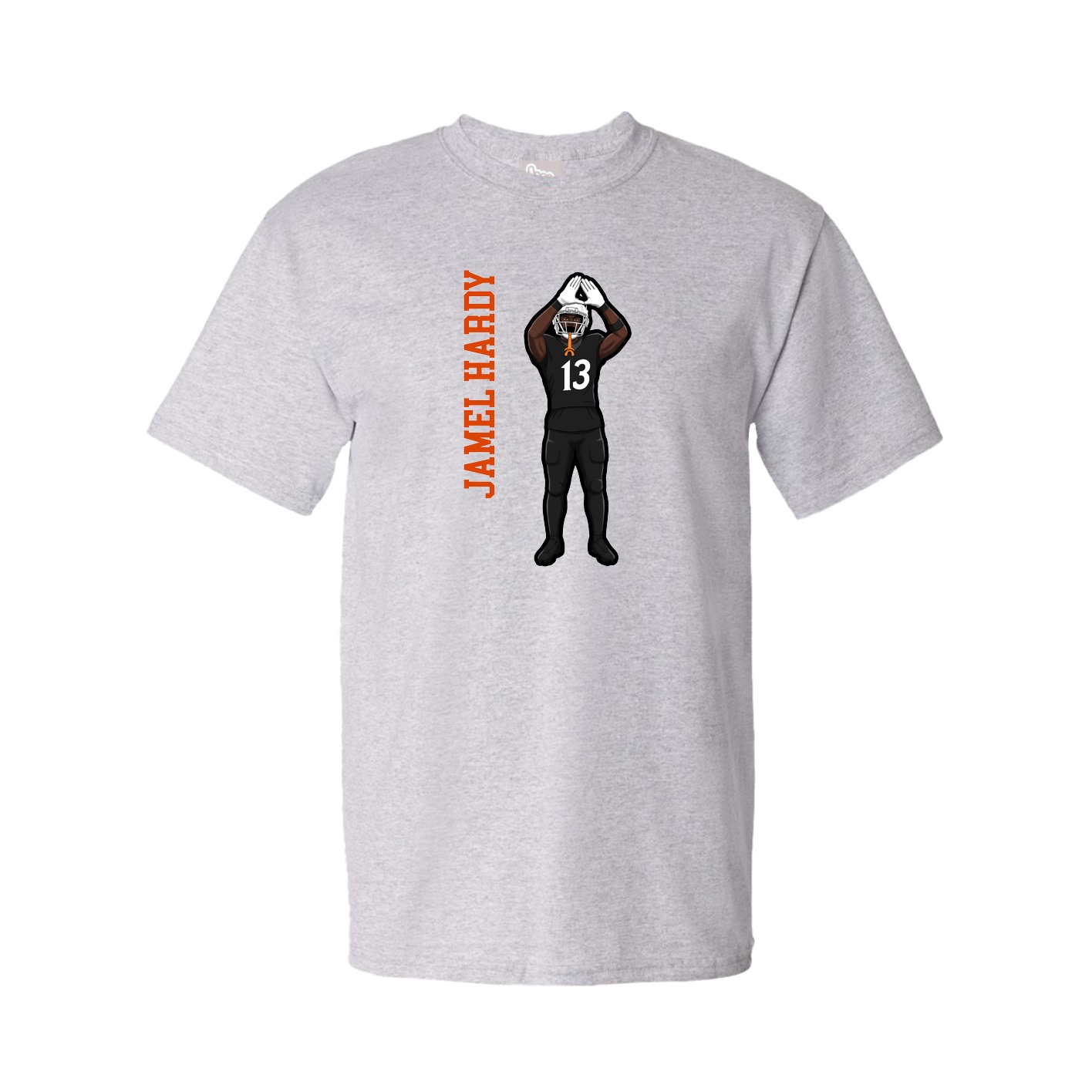 Youth Tee — Name Vertical in Grey