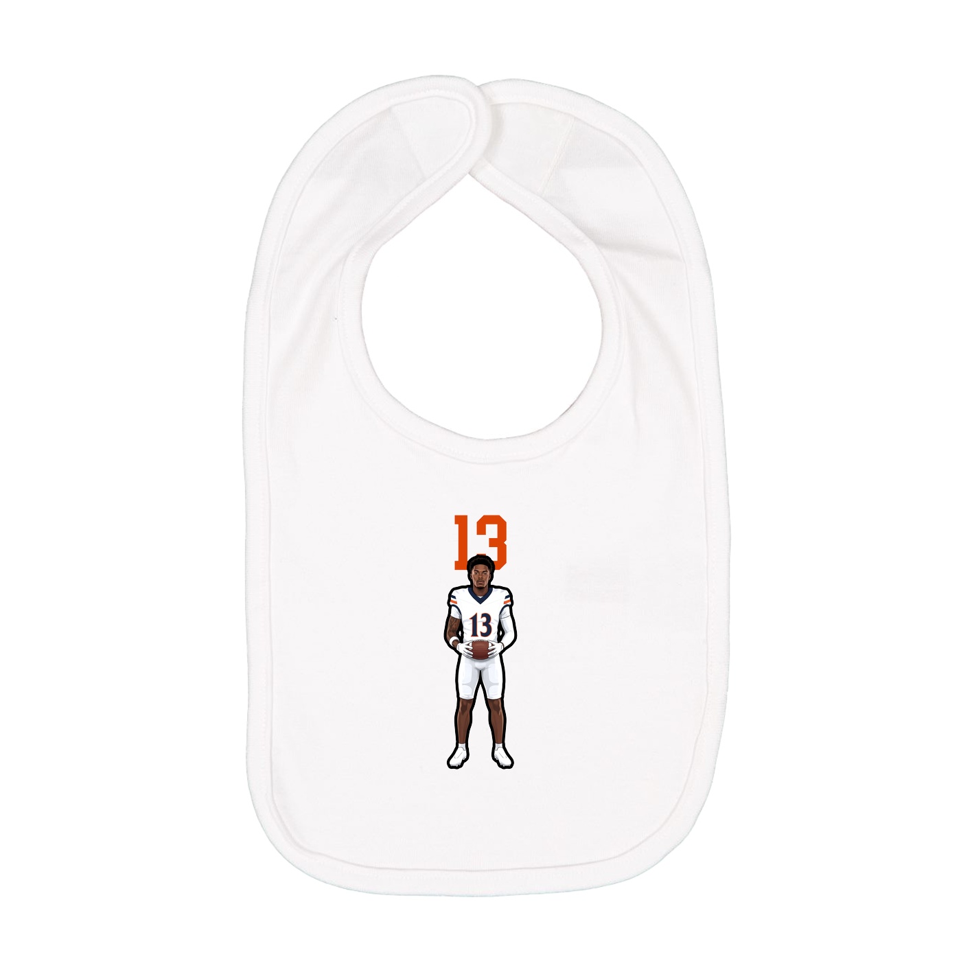 Infant Bib — Number Top in White