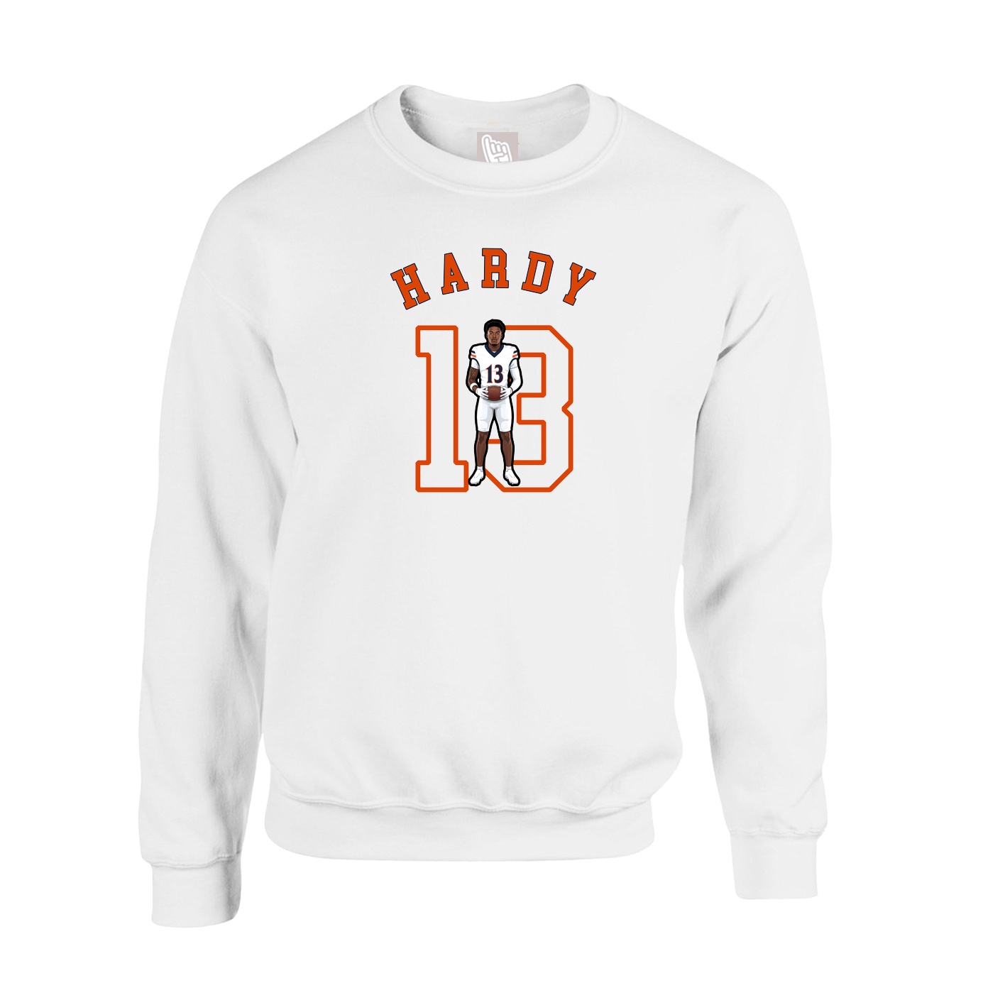 Fleece Crew — Shirsey Arch in White