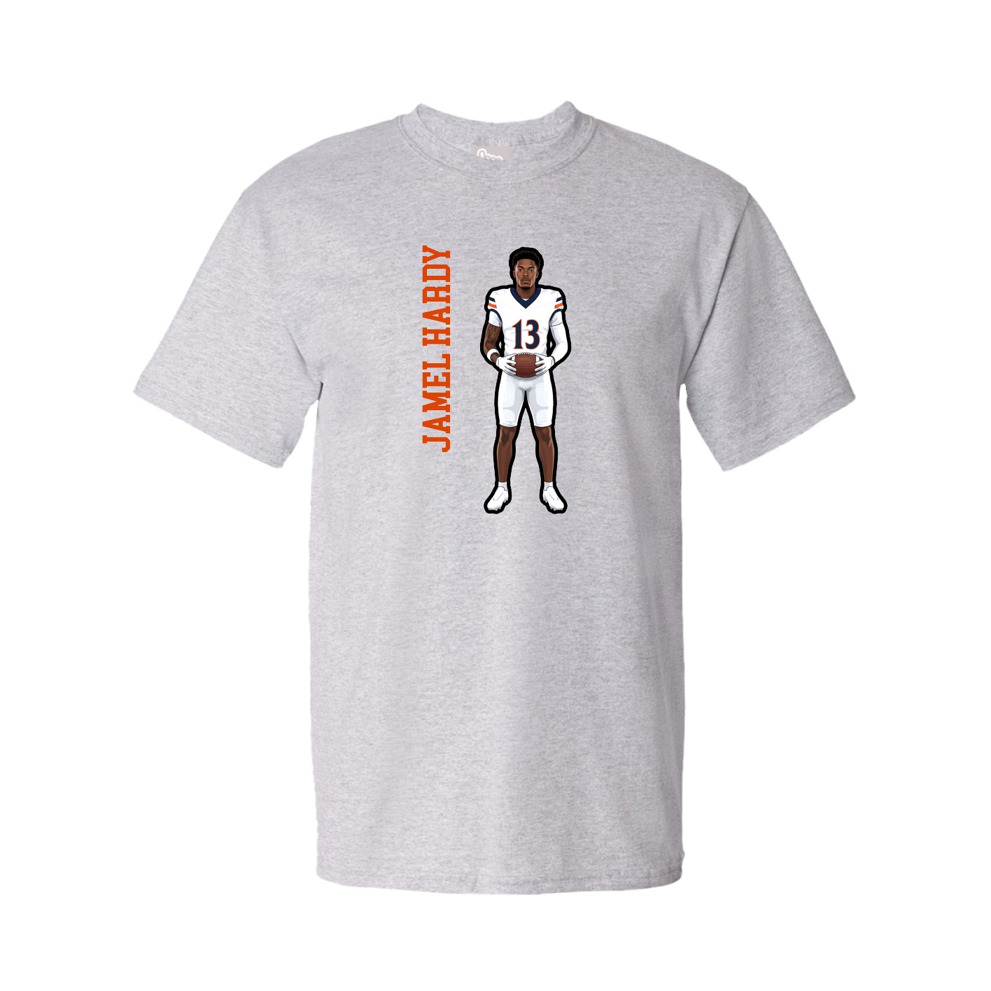 Youth Tee — Name Vertical in Grey