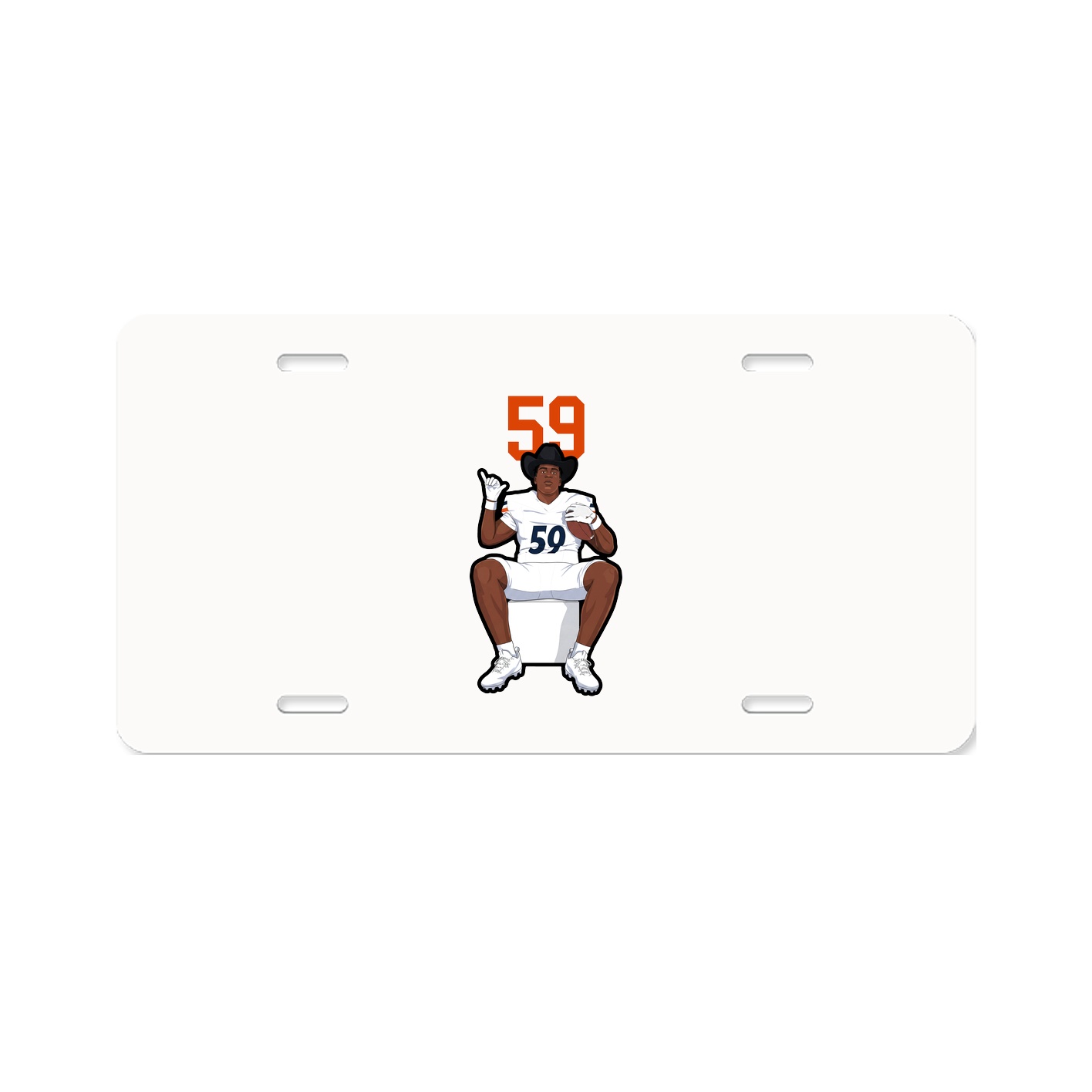 License Plate — Number Top in Classic