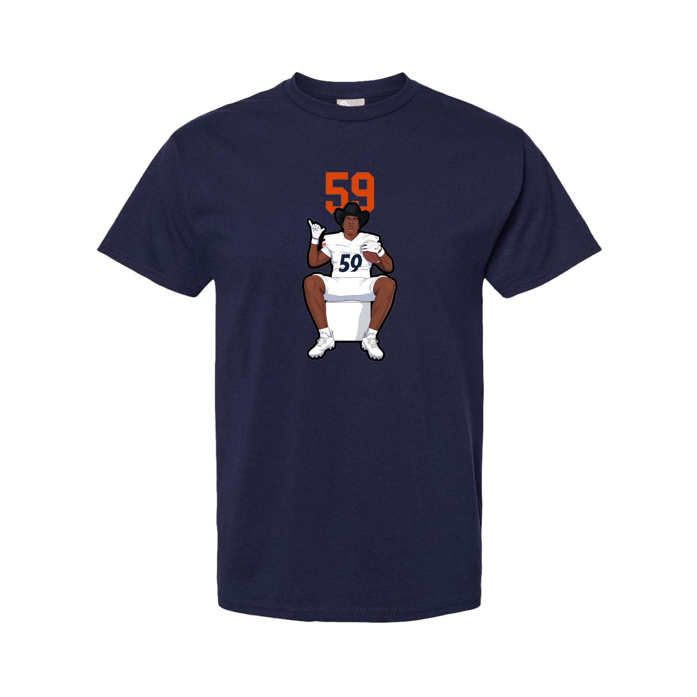 Tee — Number Top in Navy
