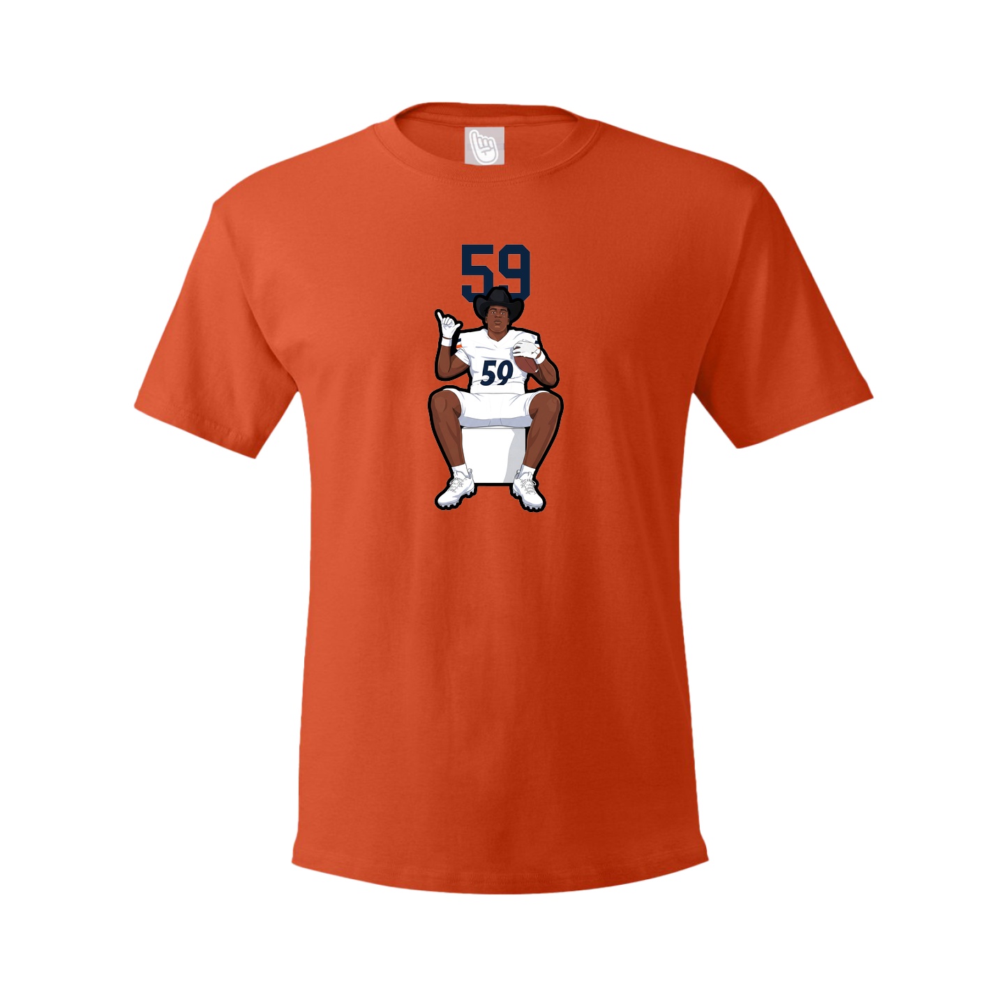 Youth Tee — Number Top in Orange