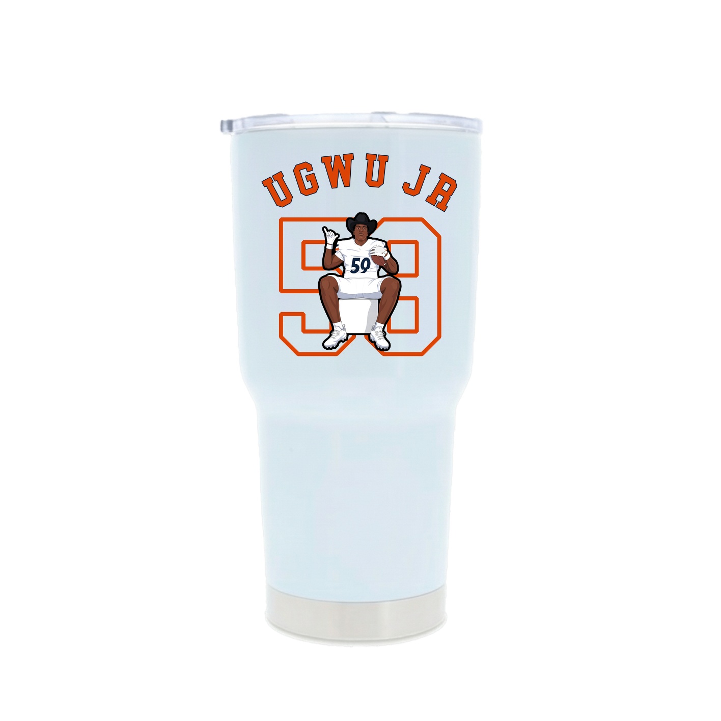 30oz Stainless Steel Tumbler — Shirsey Arch in White