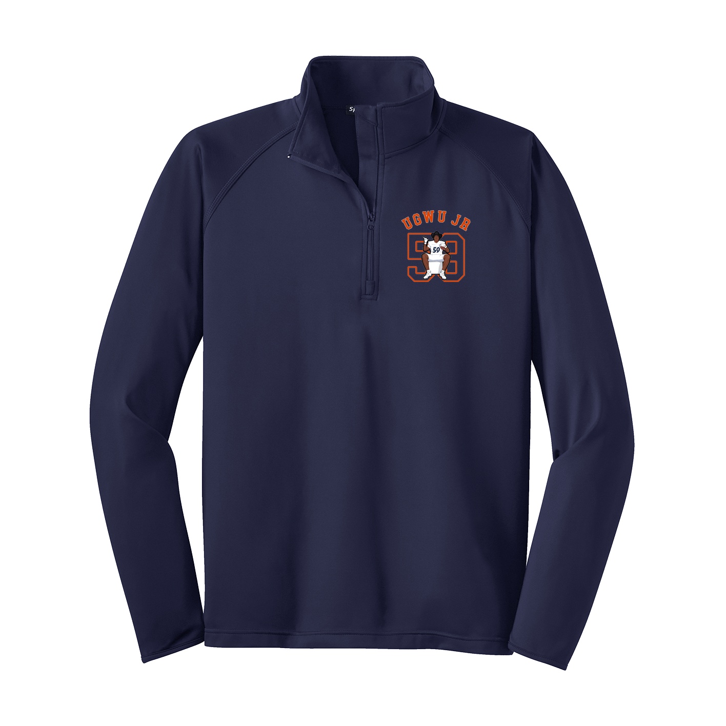 Q-Zip Pullover — Shirsey Arch in Navy