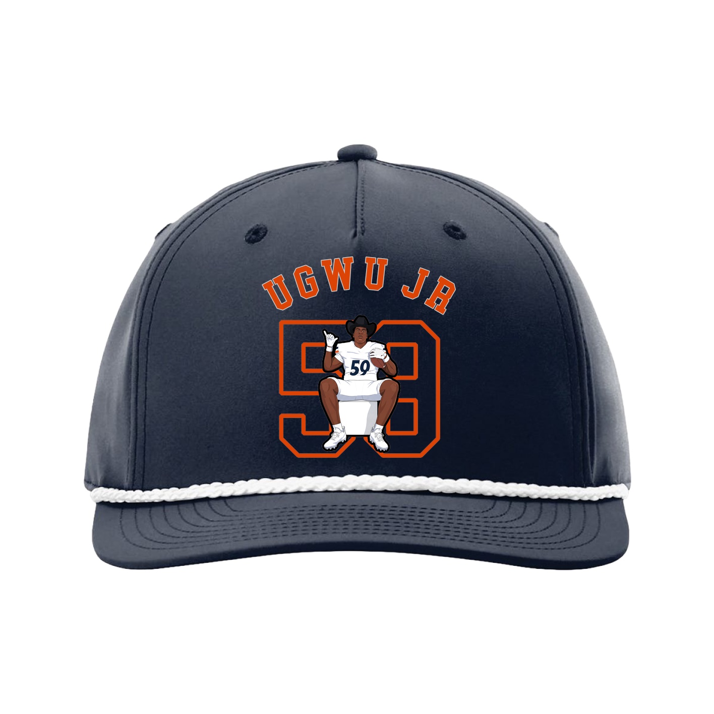 Five-Panel Classic Rope Cap — Shirsey Arch in Navy