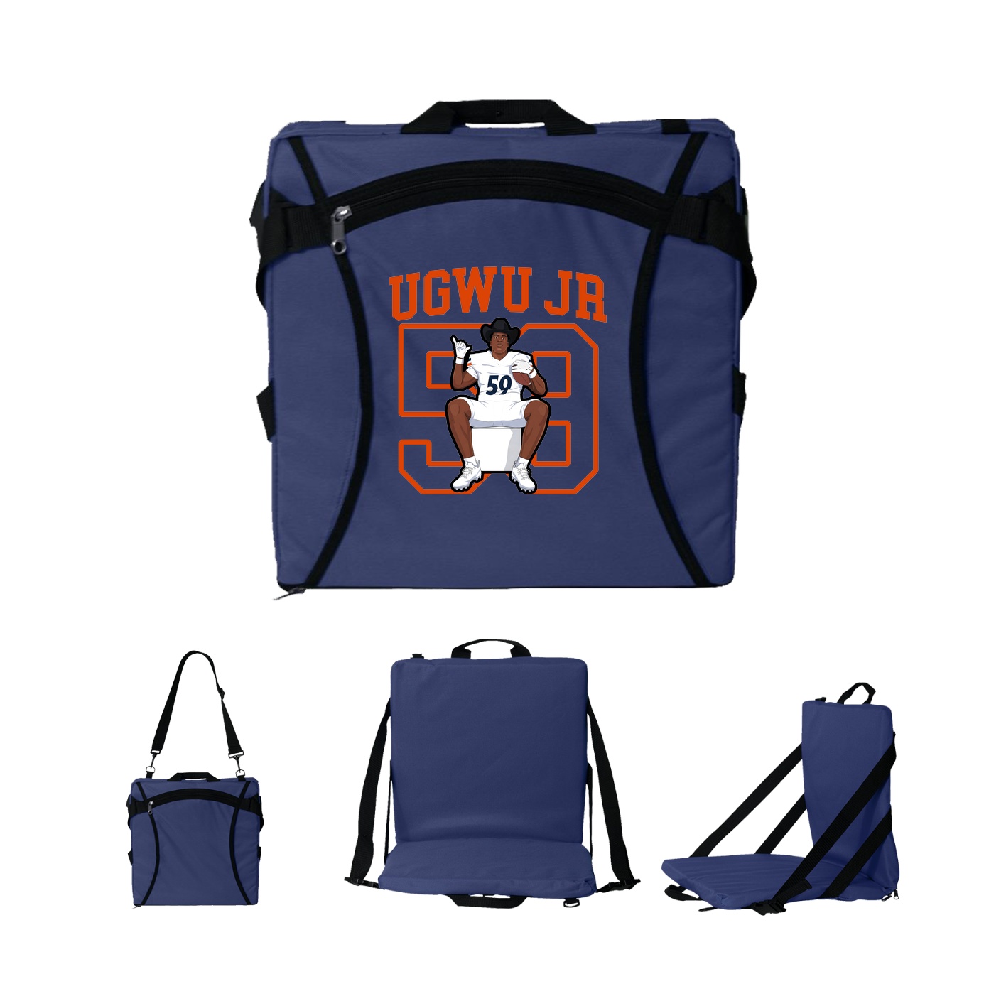 Folding Stadium Seat — Shirsey in Navy