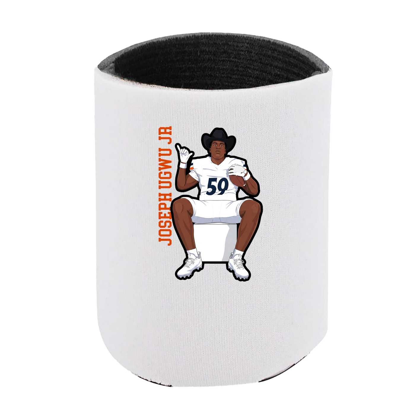 Can Holder — Name Vertical in White