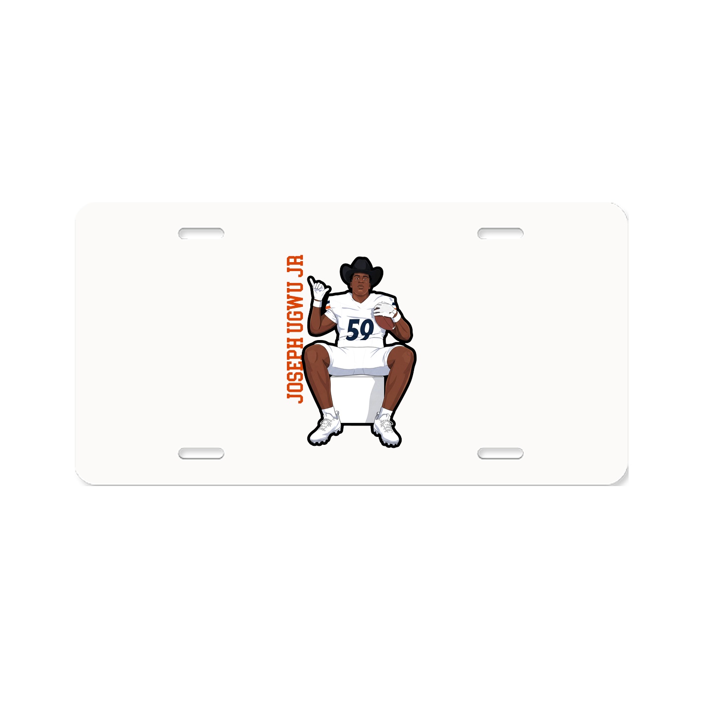 License Plate — Name Vertical in Classic
