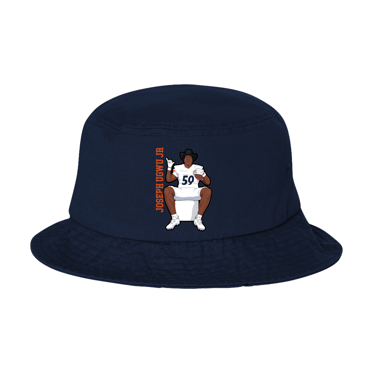 Bucket Cap — Name Vertical in Navy