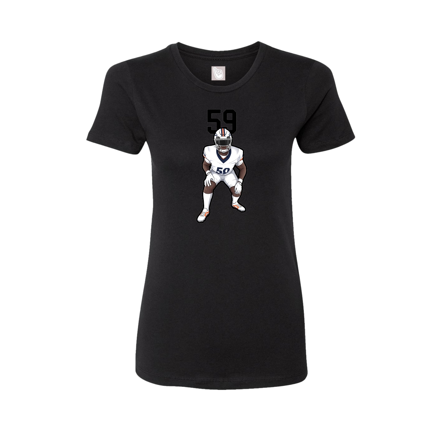 Womens Tee — Number Top in Black