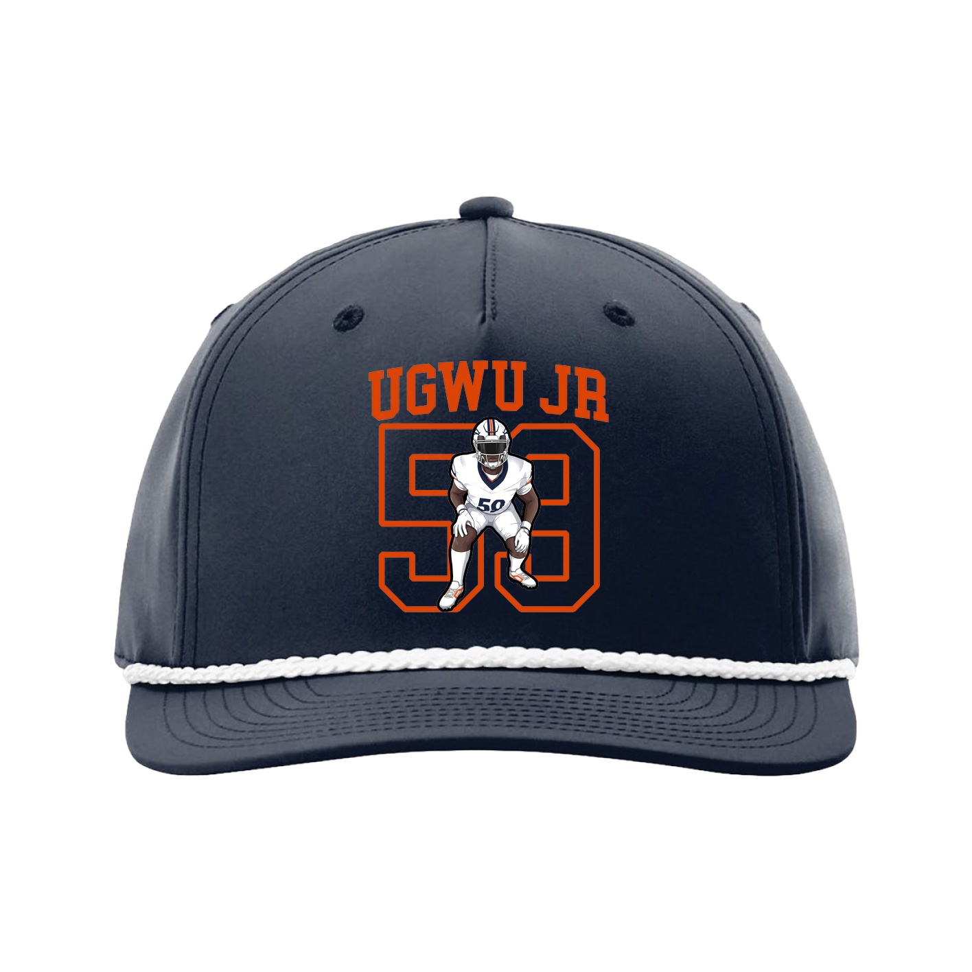 Five-Panel Classic Rope Cap — Shirsey in Navy