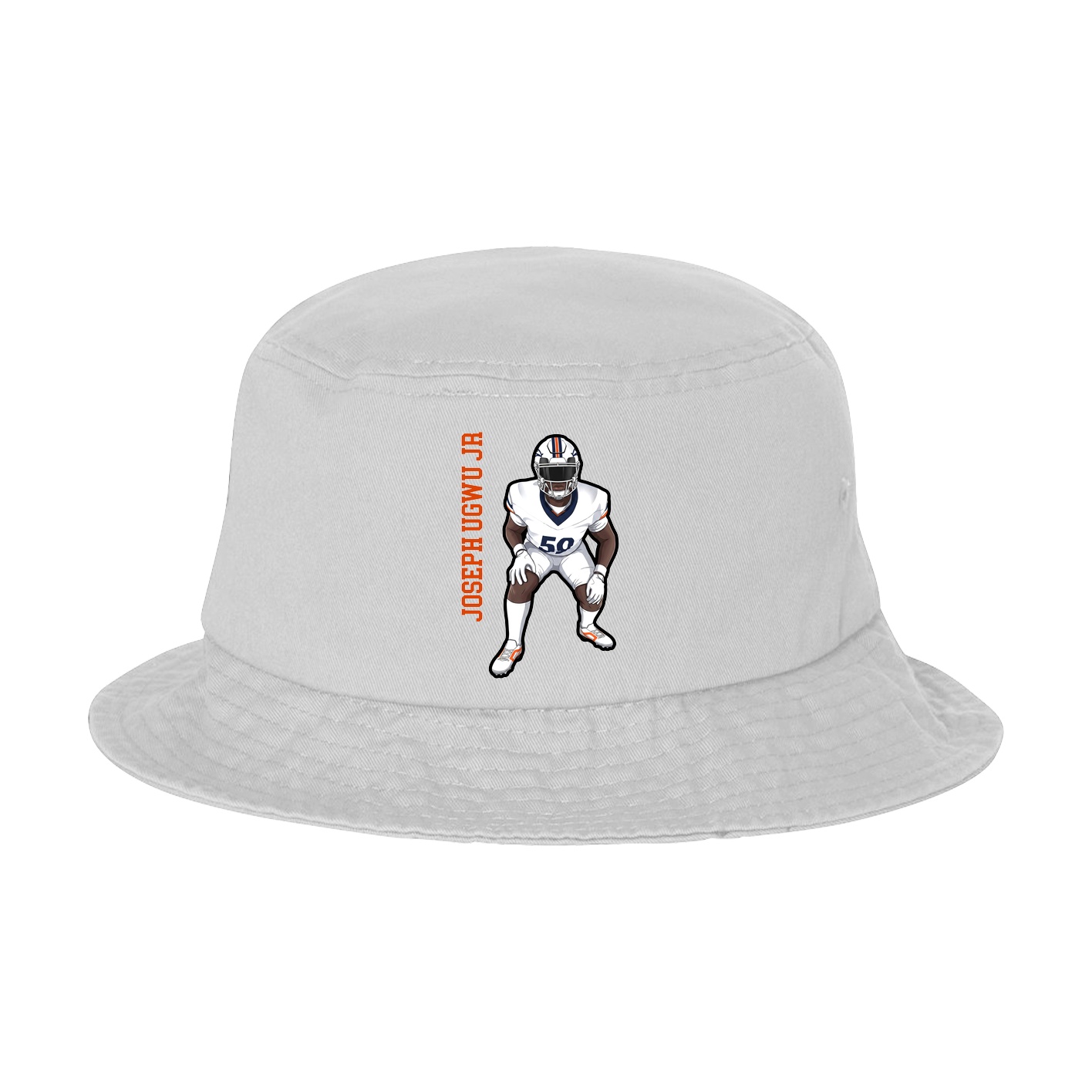 Bucket Cap — Name Vertical in White