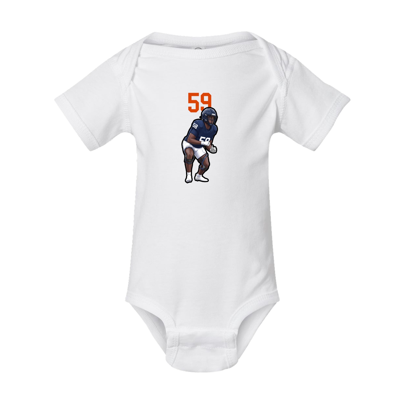 Baby Onesie — Number Top in White