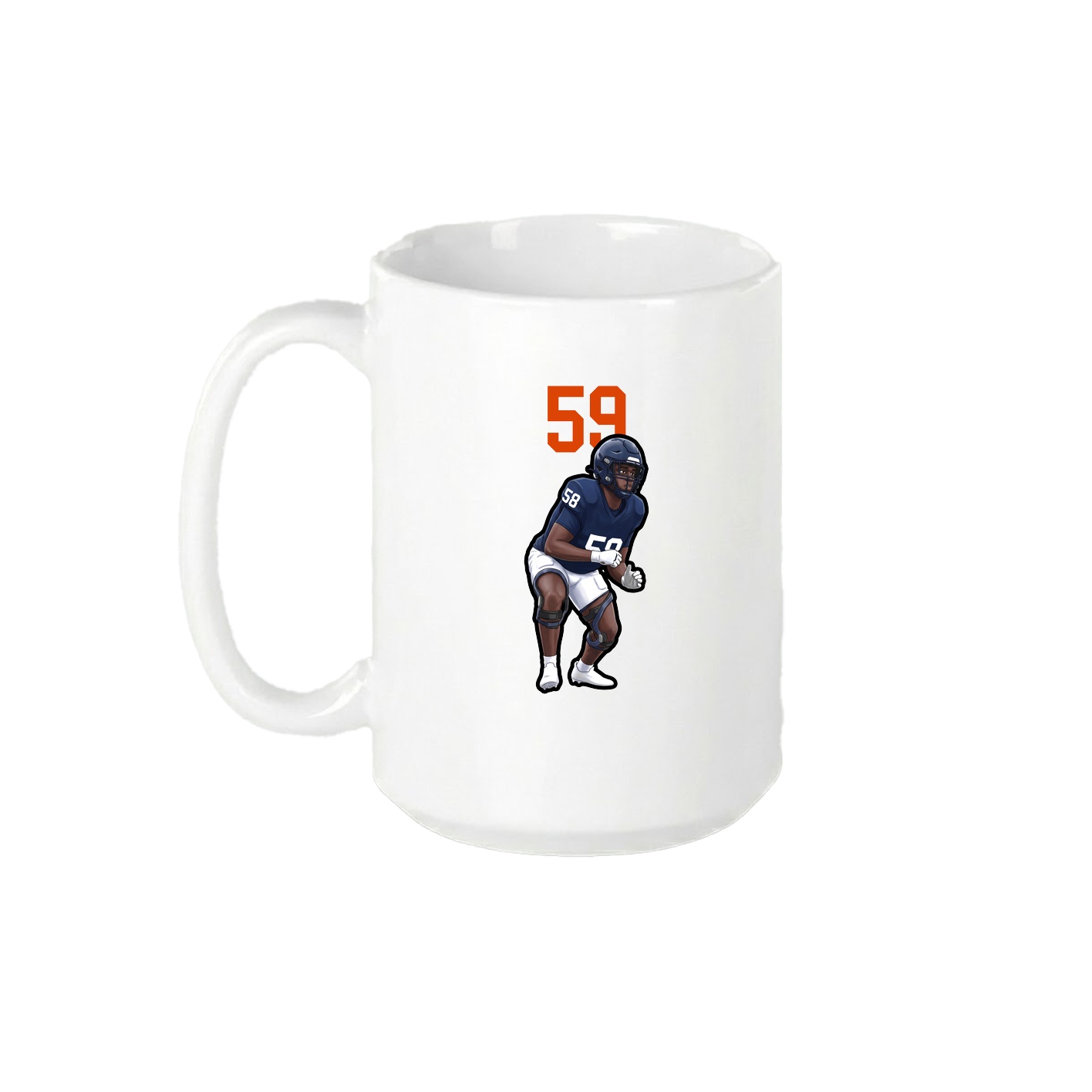 15oz Coffee Mug — Number Top in White
