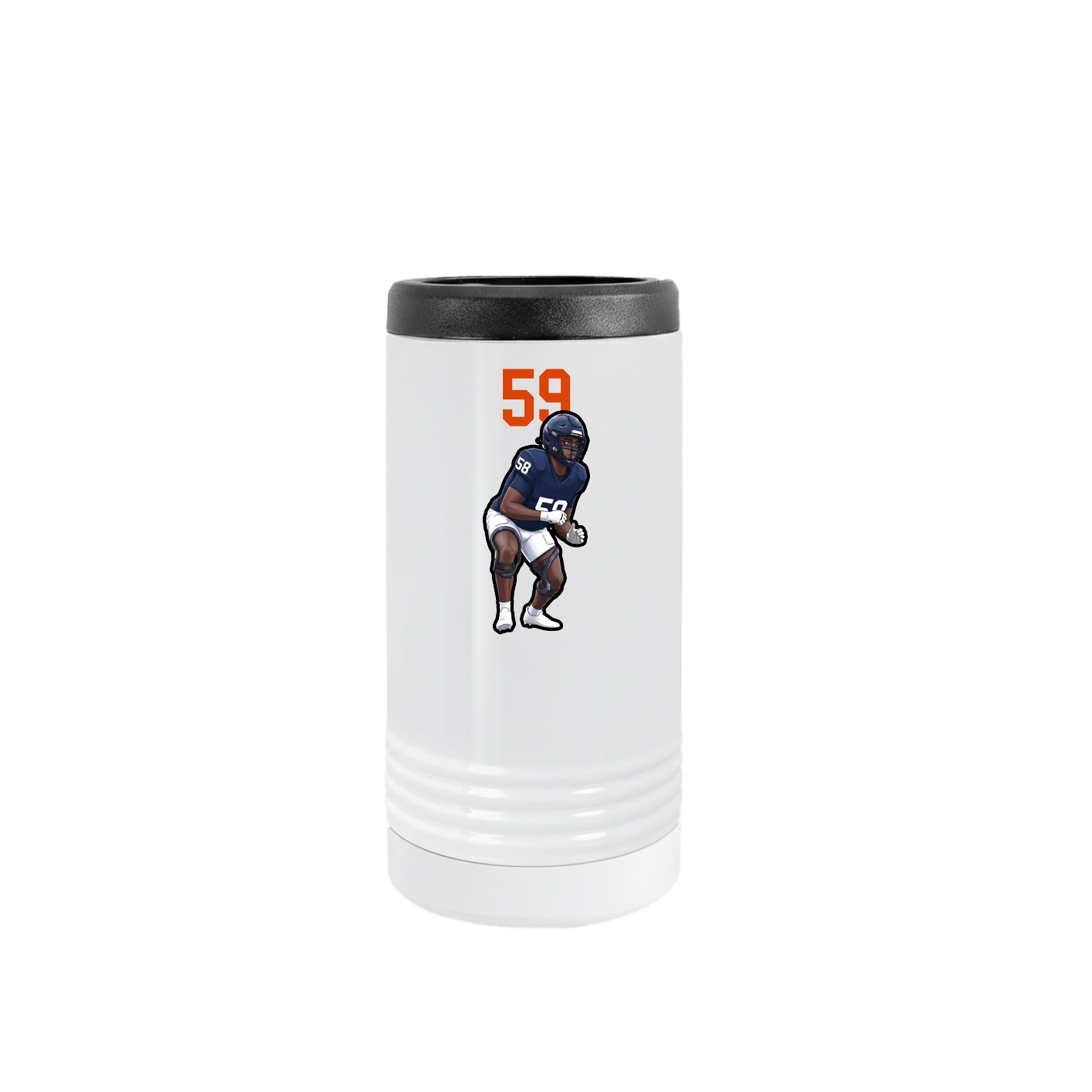 Slim Beverage Holder — Number Top in White