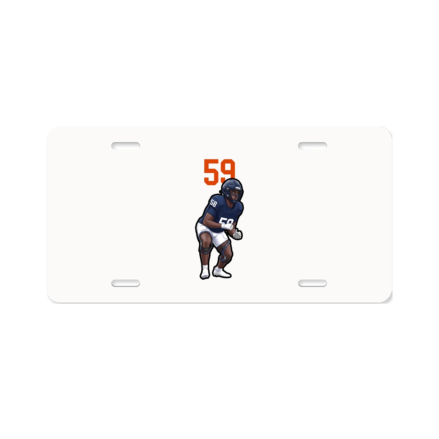 License Plate — Number Top in Classic