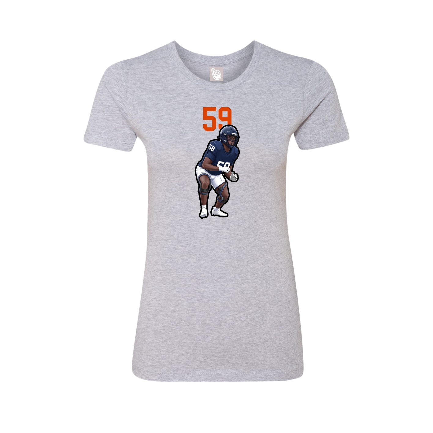 Womens Tee — Number Top in Grey