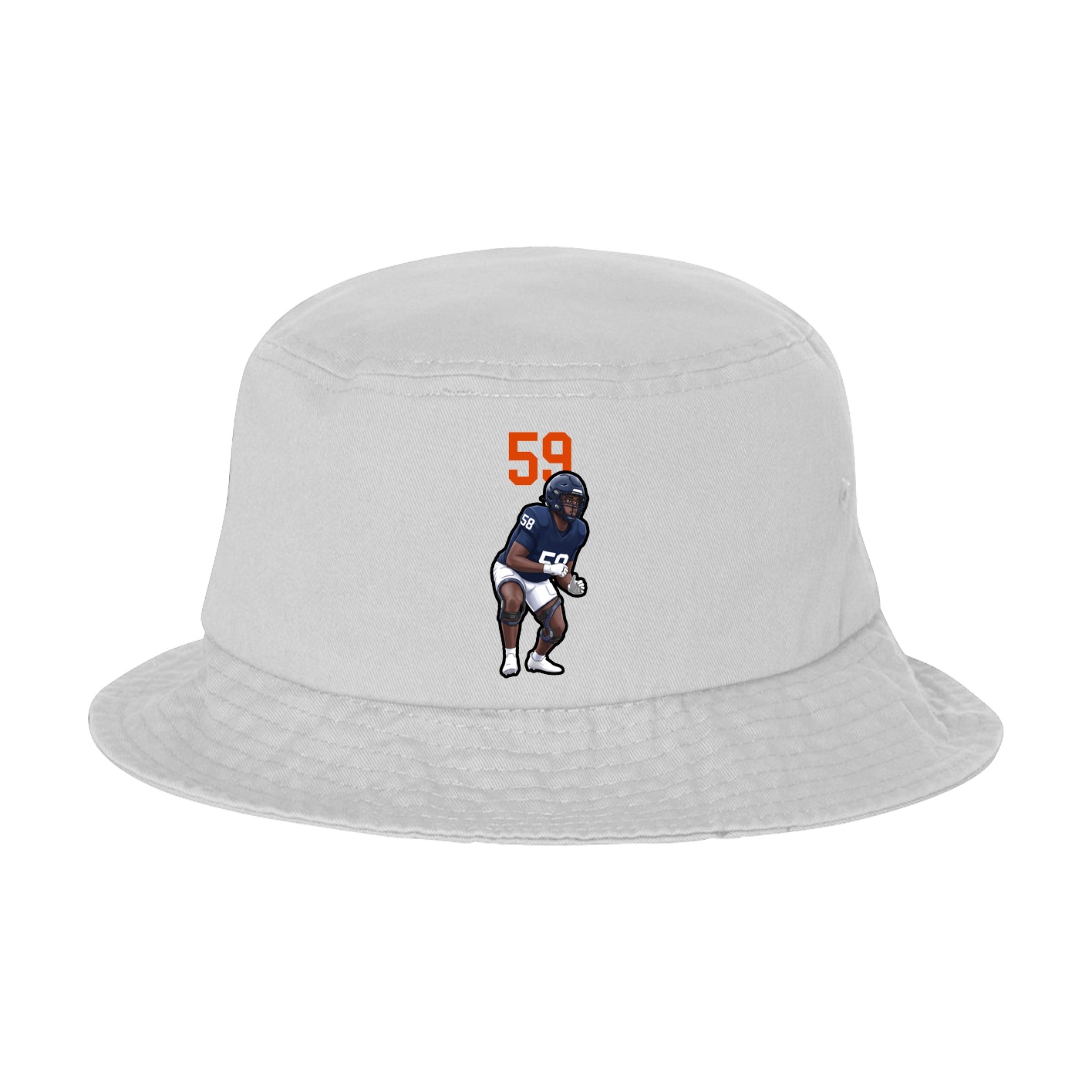 Bucket Cap — Number Top in White