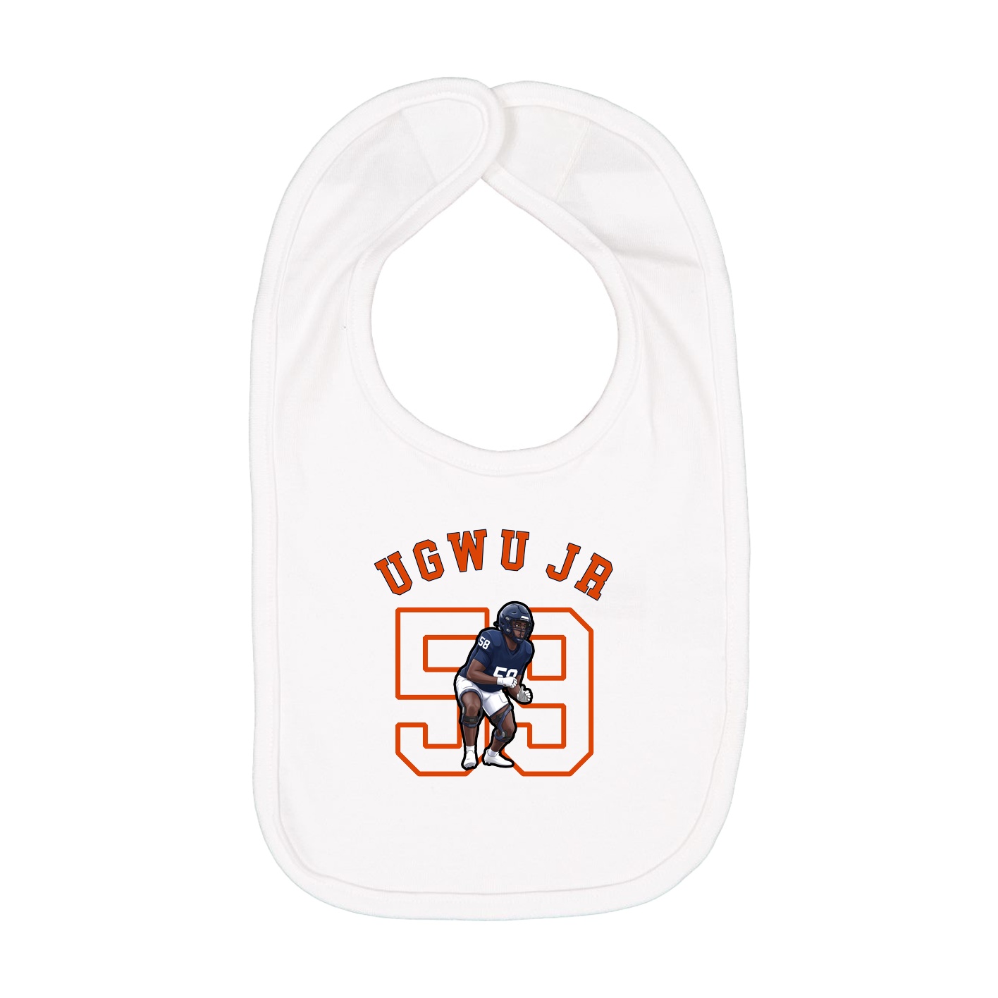 Infant Bib — Shirsey Arch in White