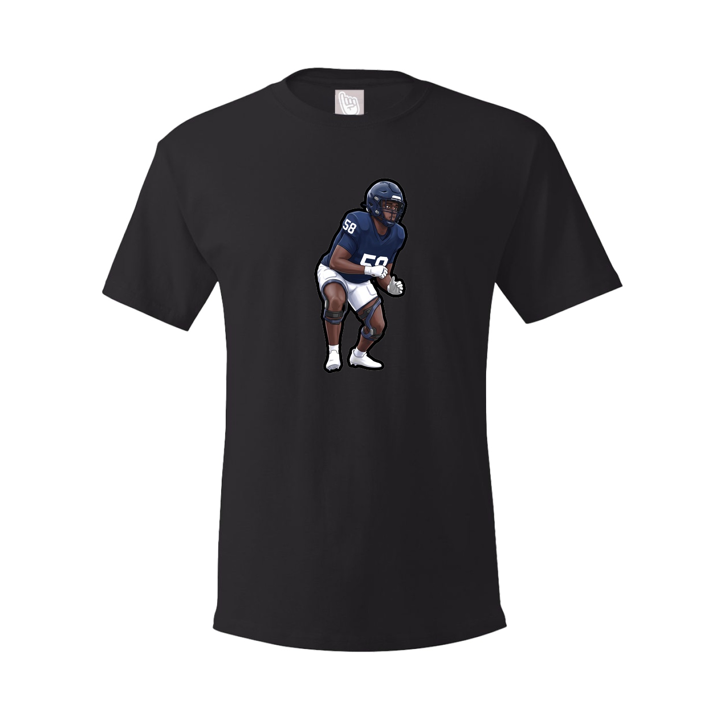 Youth Tee — Name Vertical in Black