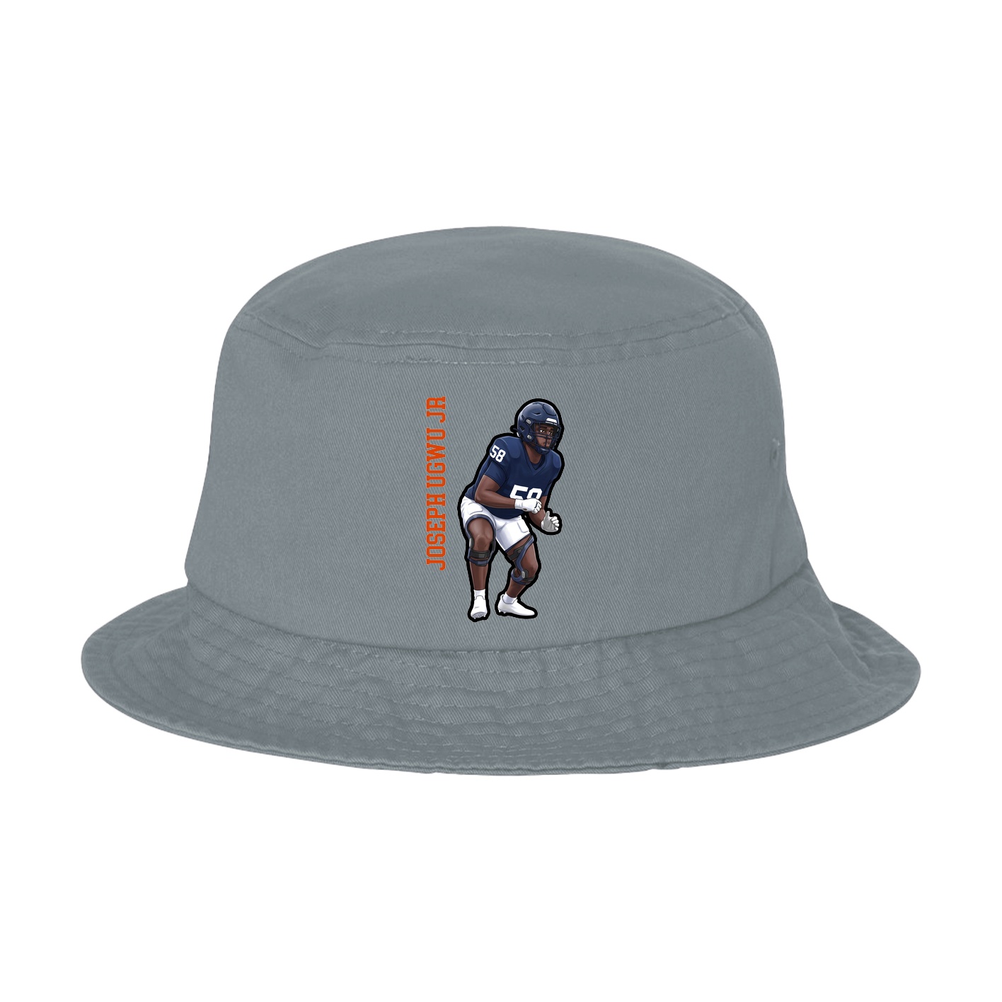 Bucket Cap — Name Vertical in Grey