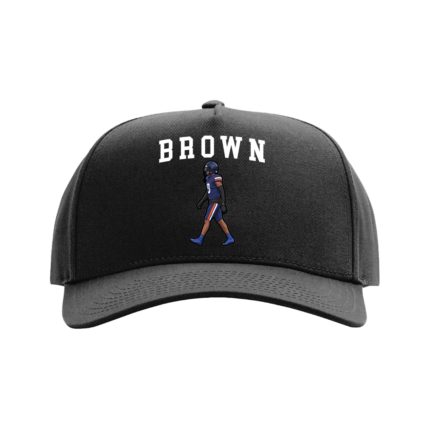 Full Fabric Five-Panel Champ Cap — Shirsey in Black
