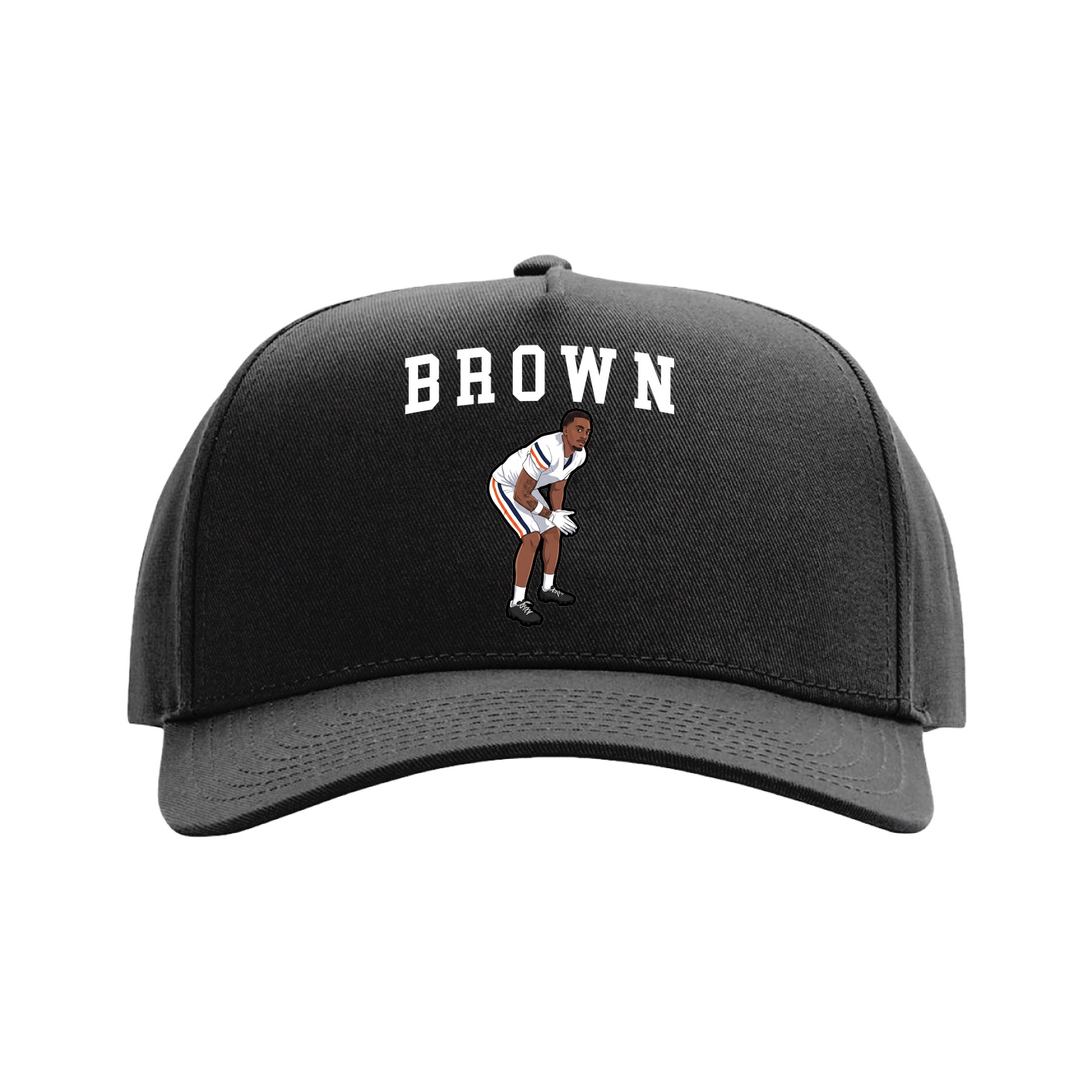 Full Fabric Five-Panel Champ Cap — Shirsey in Black
