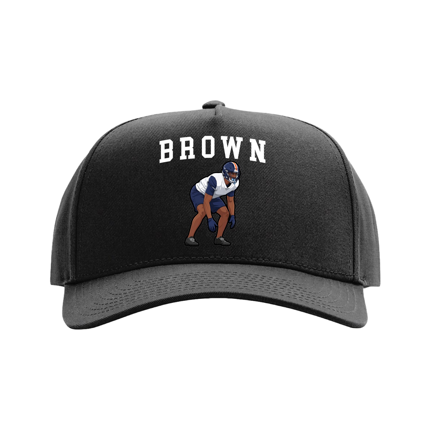 Full Fabric Five-Panel Champ Cap — Shirsey in Black