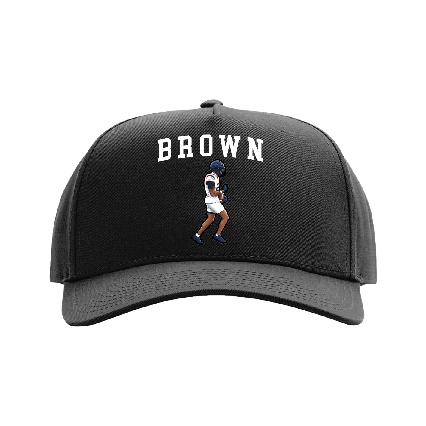 Full Fabric Five-Panel Champ Cap — Shirsey in Black