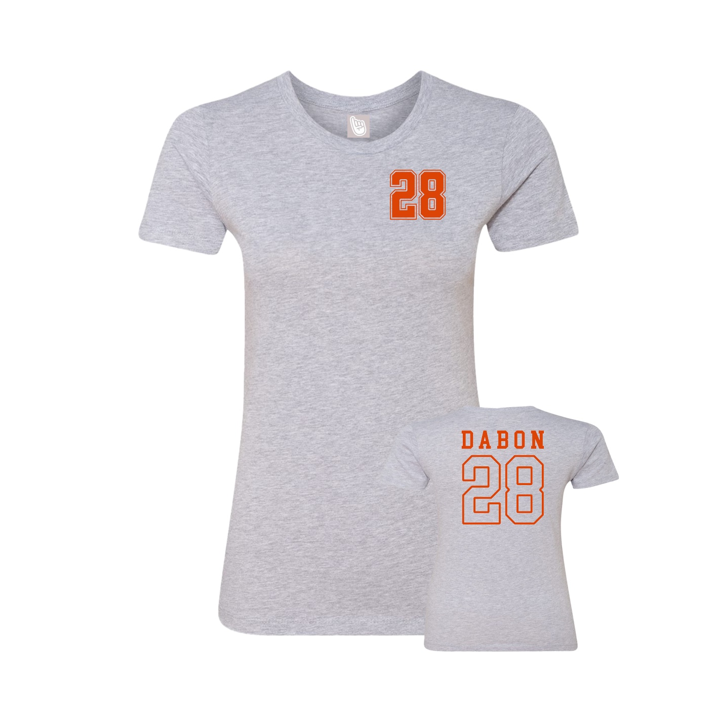 Womens Tee — Chest Back in Grey