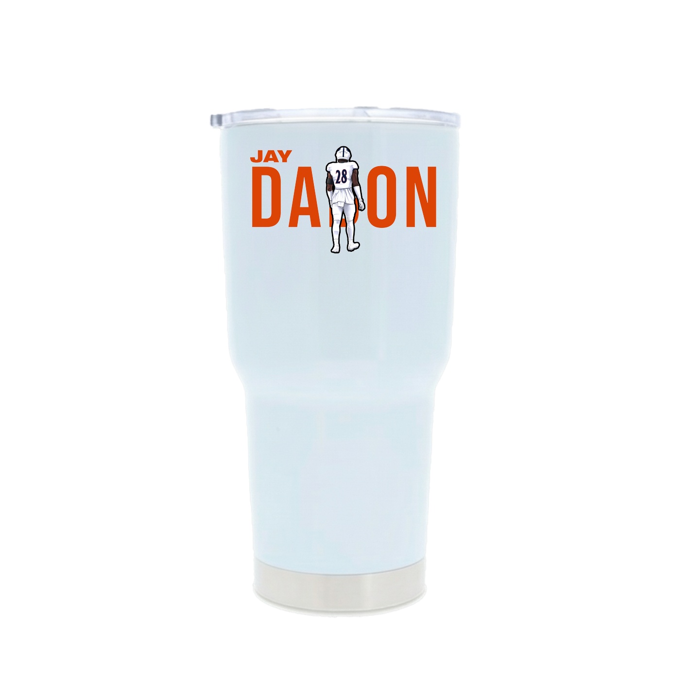30oz Stainless Steel Tumbler — Player Name in White