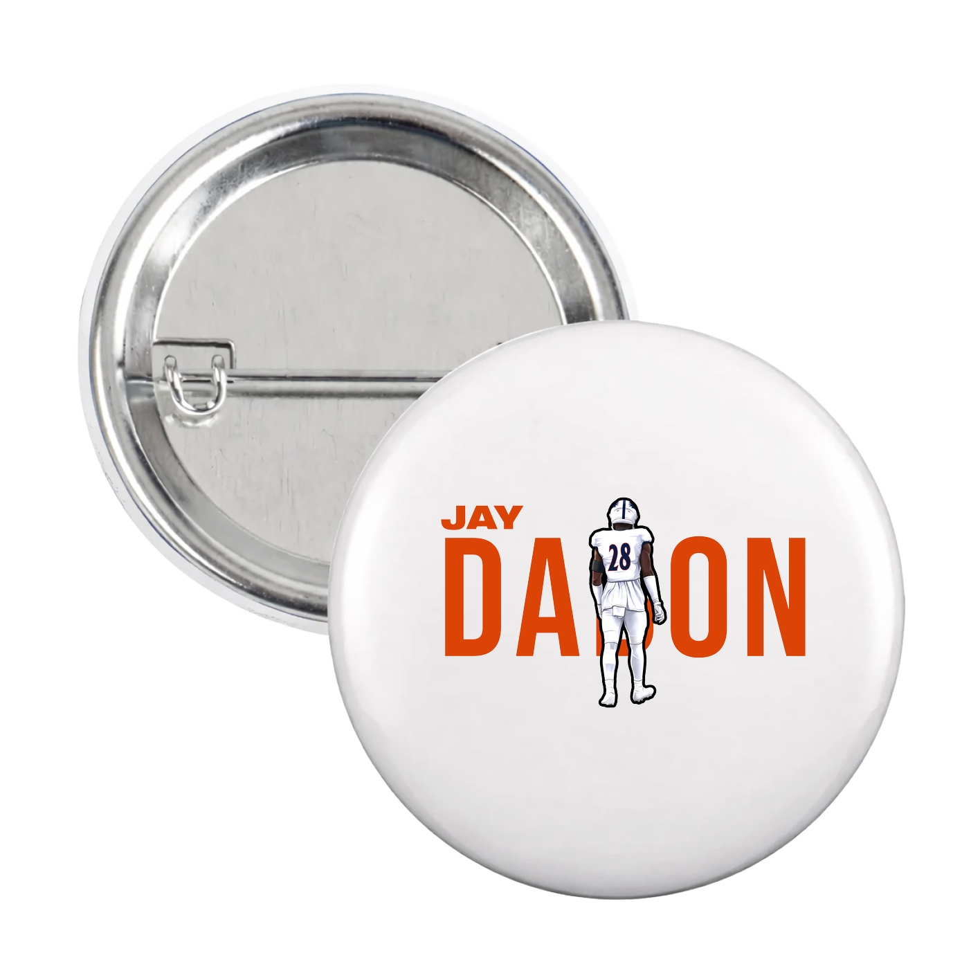 Game Day Button — Player Name in White