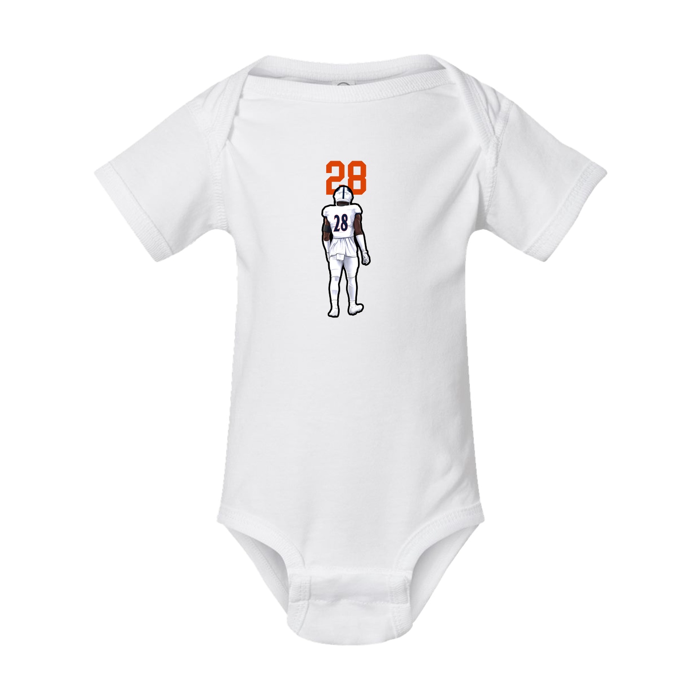 Baby Onesie — Number Top in White